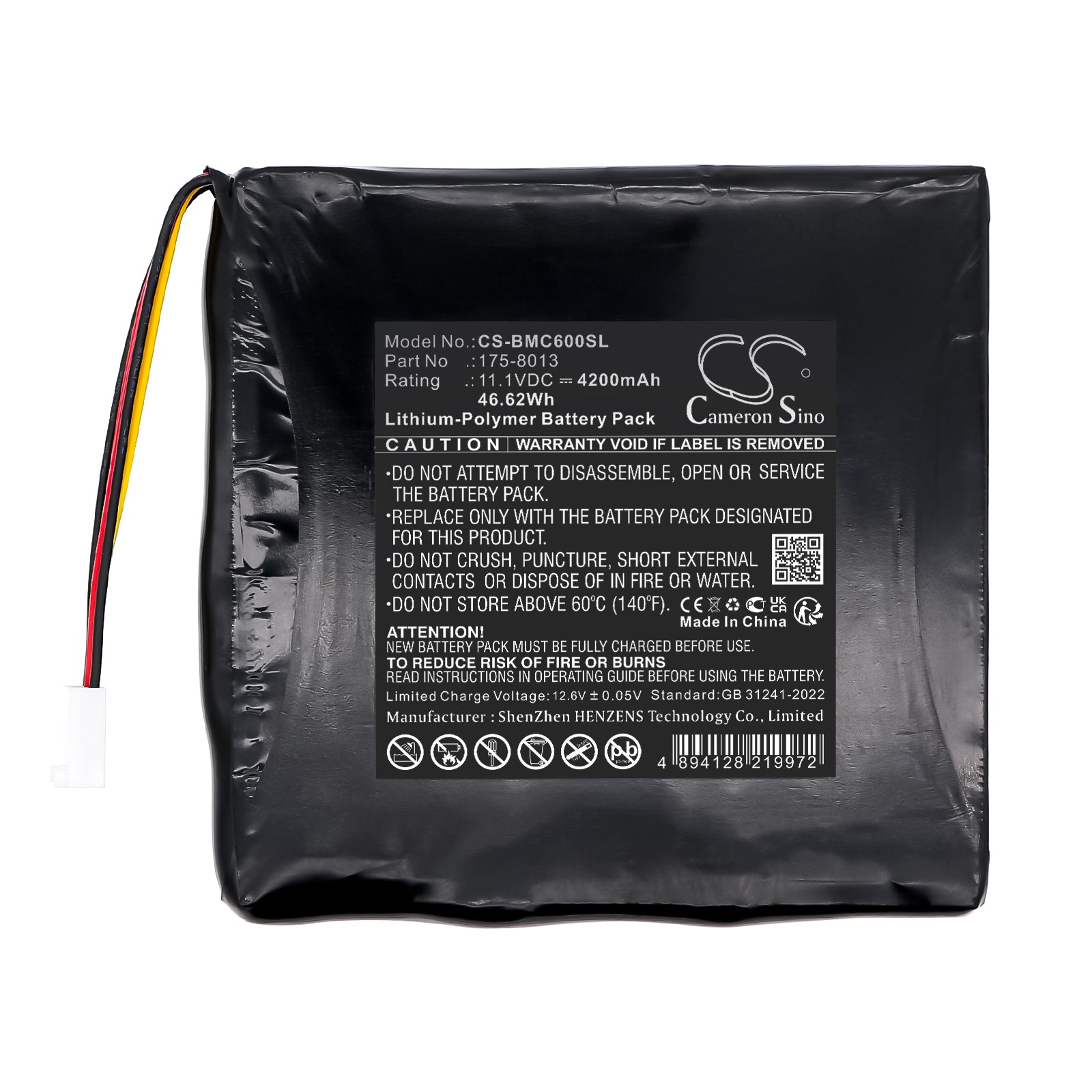11.1V, Li-Polymer, 4200mAh, Battery fits Beamex 8081785, MC6 Calibrator, 46.62Wh Equipment, Survey, Test Cameron Sino Technology Limited