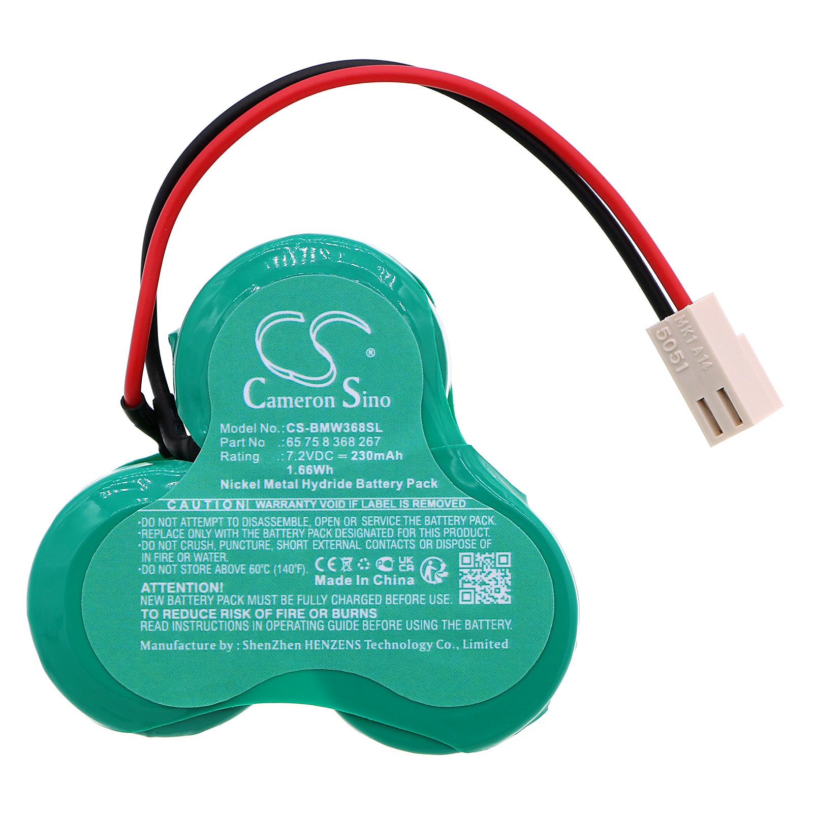 Ni-MH, Siren Alarm Battery fits Bmw 3 Series, 5 Series, 7.2V, 230mAh Siren Alarm Cameron Sino Technology Limited