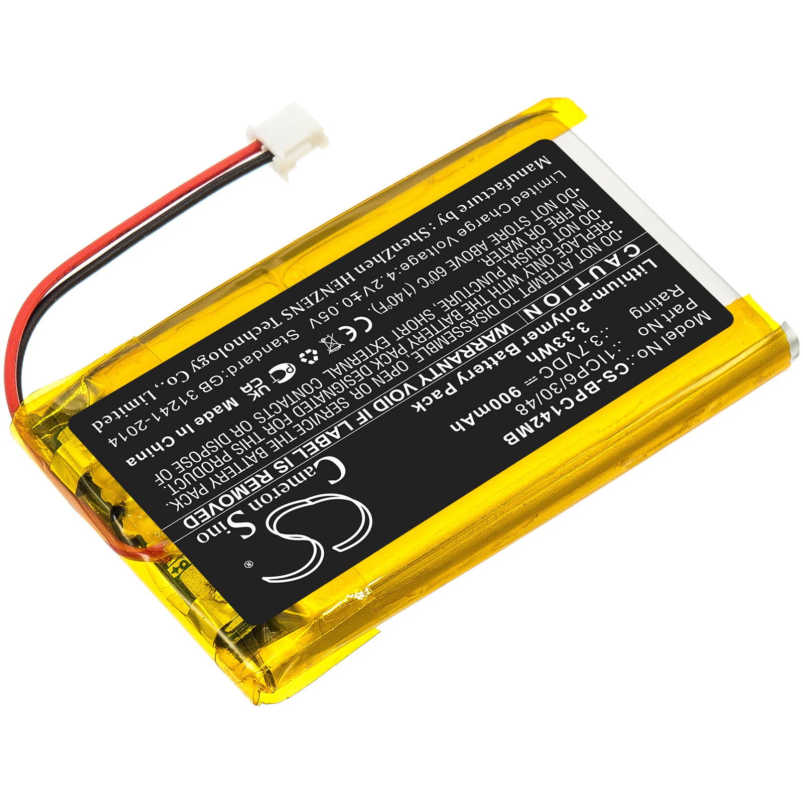 Li-Polymer, BabyPhone Battery fits Babymoov A014414, A014415, 3.7V, 900mAh BabyPhone Cameron Sino Technology Limited