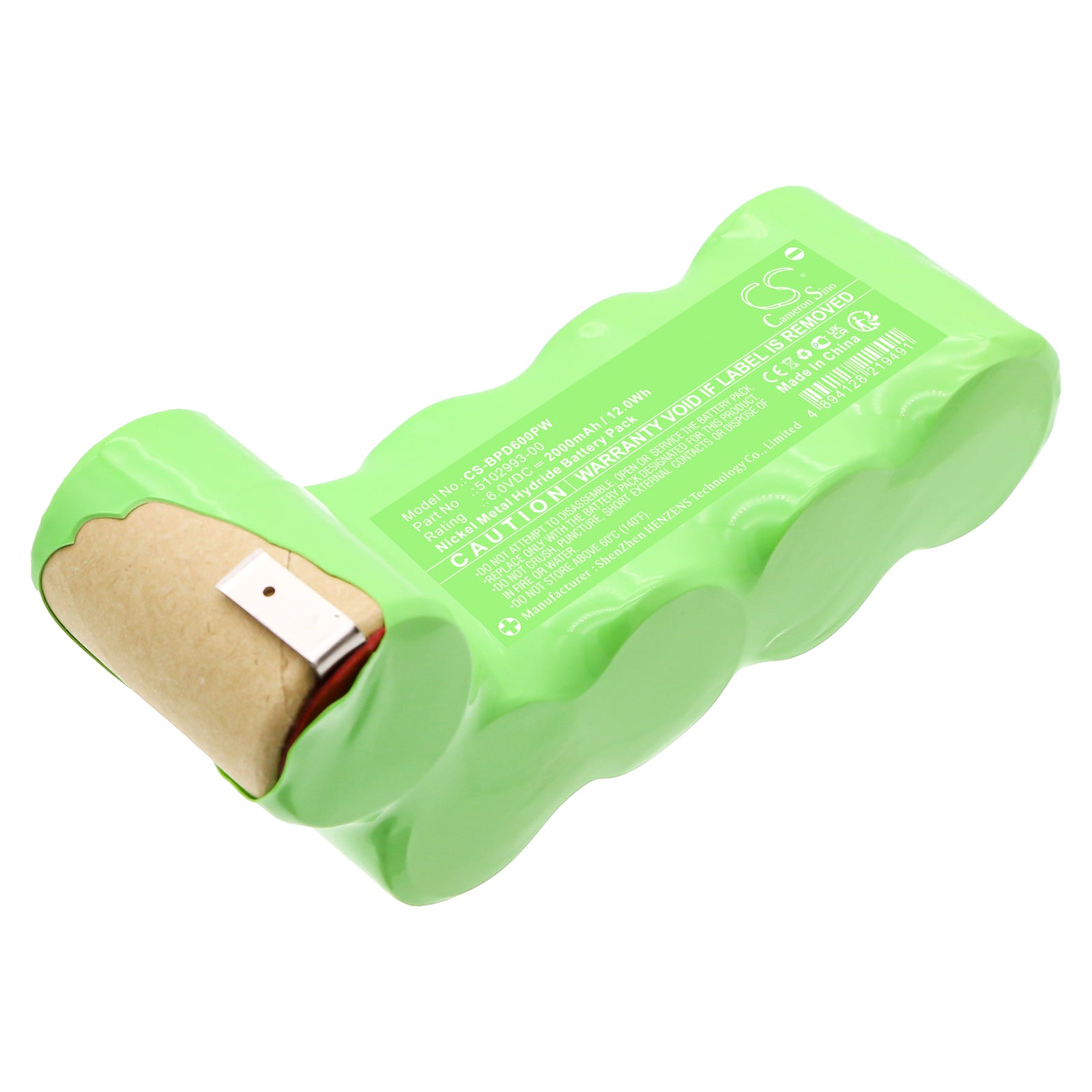 6V, Ni-MH, 2000mAh, Battery fits Black & Decker PD600, PD600G, 12Wh Power Tools Cameron Sino Technology Limited