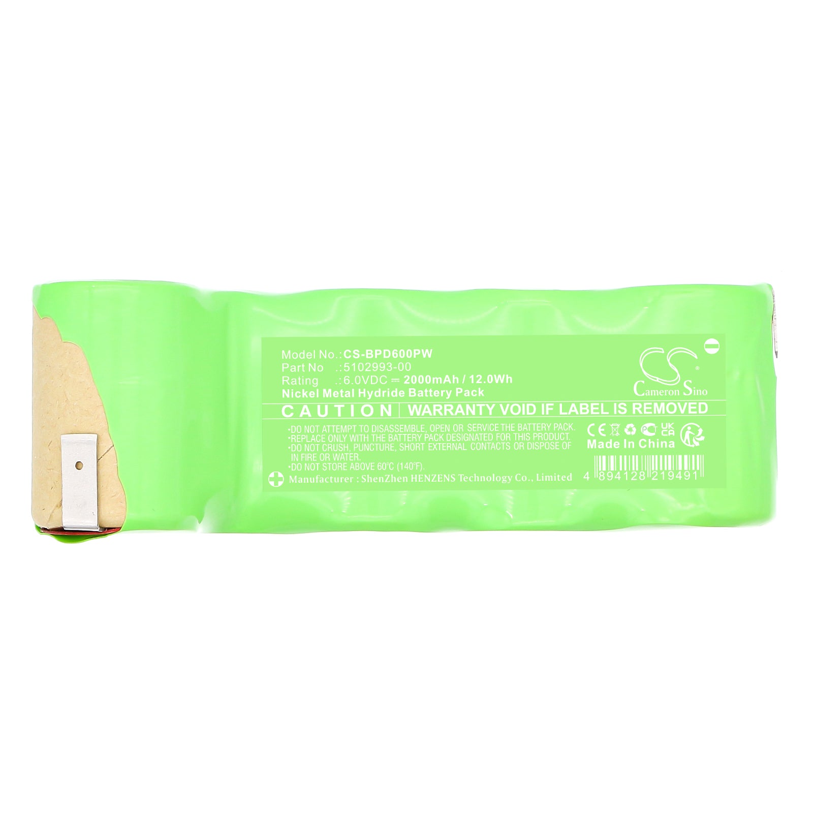 6V, Ni-MH, 2000mAh, Battery fits Black & Decker PD600, PD600G, 12Wh Power Tools Cameron Sino Technology Limited