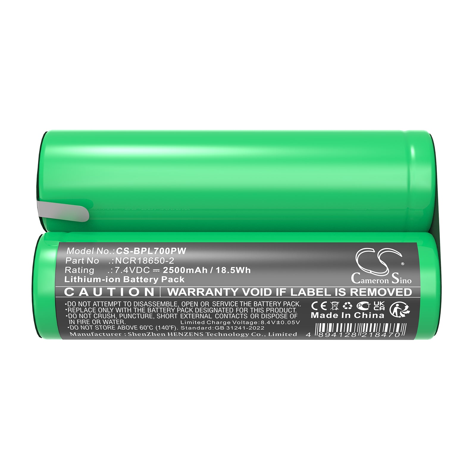 7.4V, Li-ion, 2500mAh, Battery fits Black & Decker 2372-01, LPS7000 13MM Type 1, 18.5Wh Power Tools Cameron Sino Technology Limited