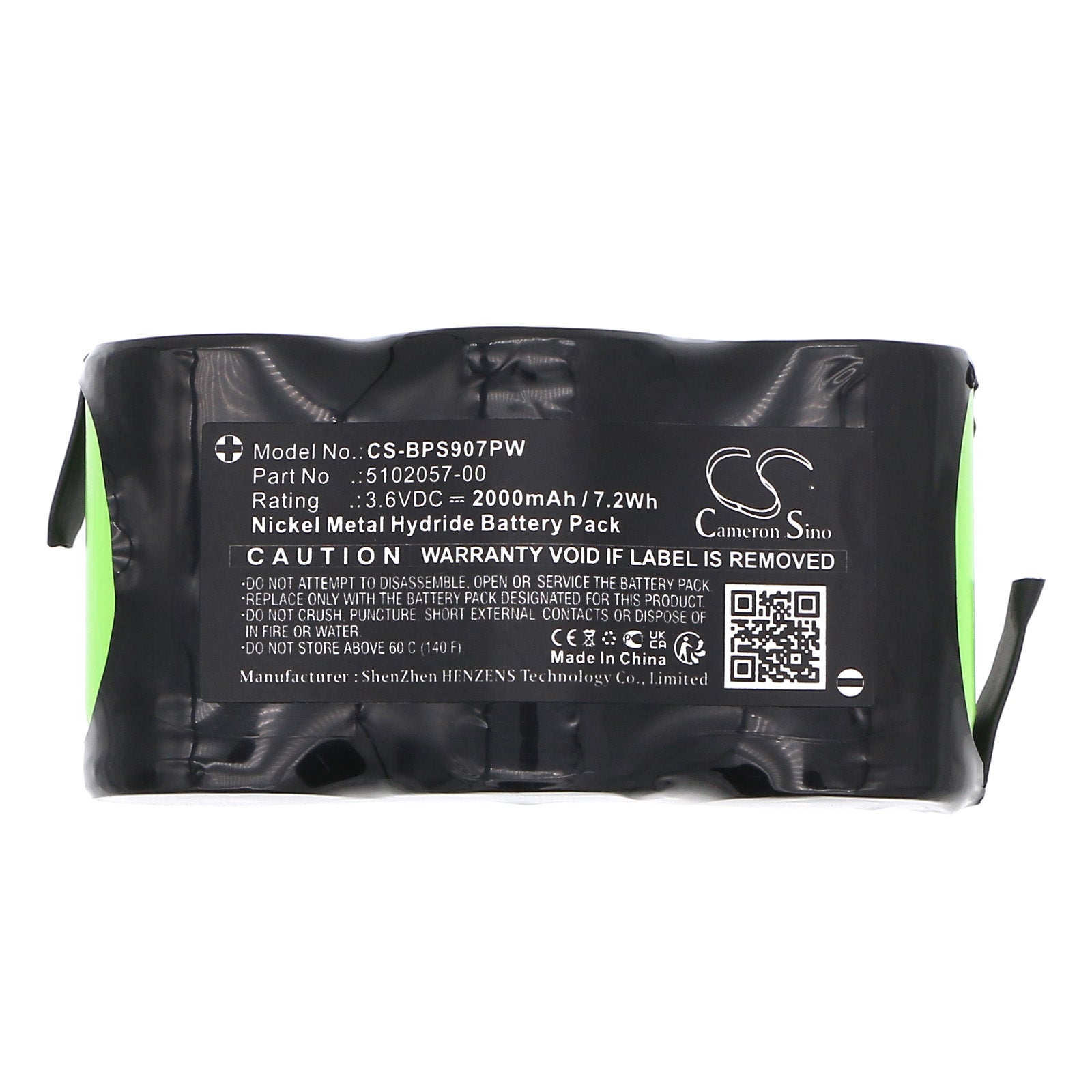 3.6V, Ni-MH, 2000mAh, Battery fits Black & Decker 9078, 9078 Type 1, 7.2Wh Power Tools Cameron Sino Technology Limited