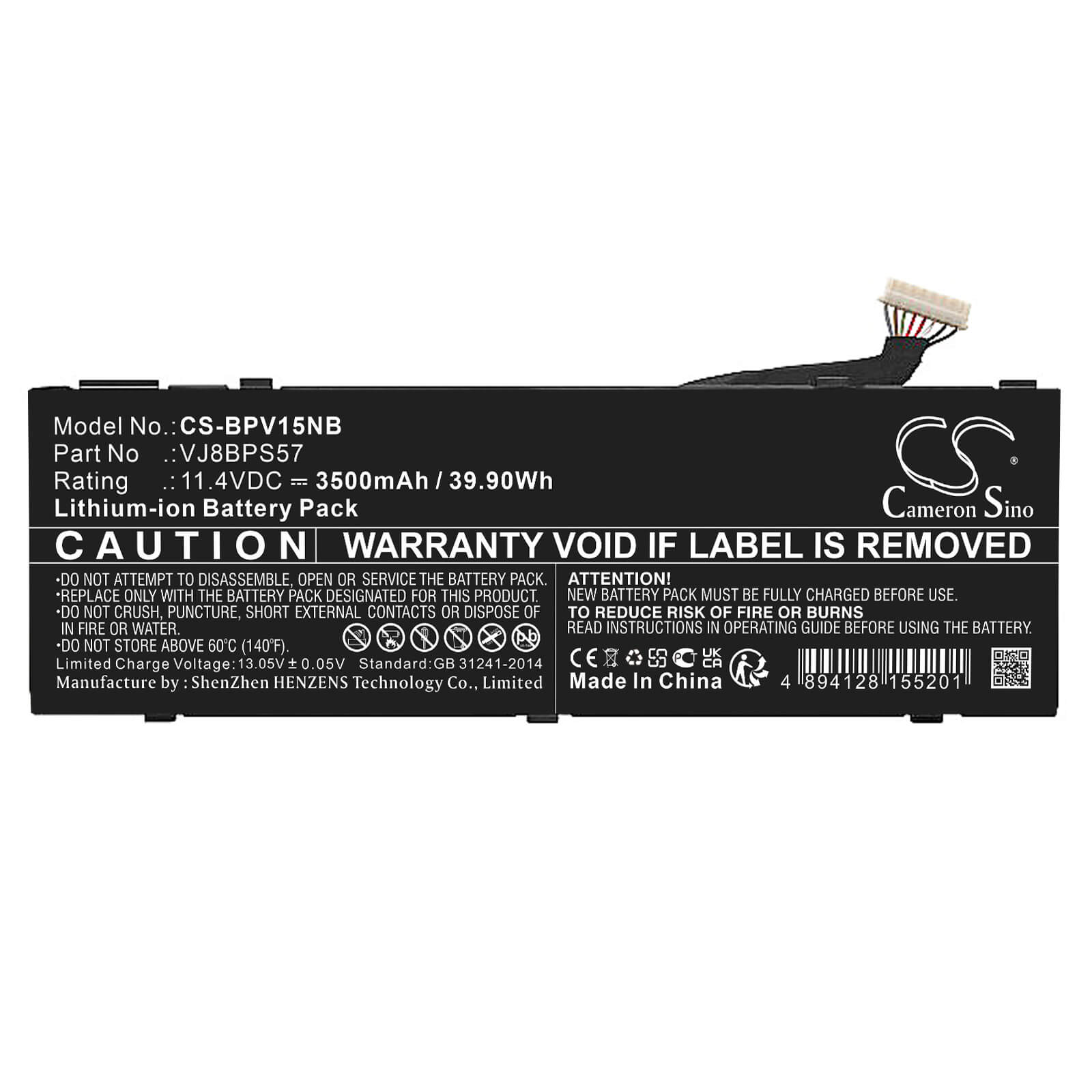 Li-ion Notebook Battery fits Sony, Vaio S15 2019 11.4V, 3500mAh Notebook & Laptop Cameron Sino Technology Limited