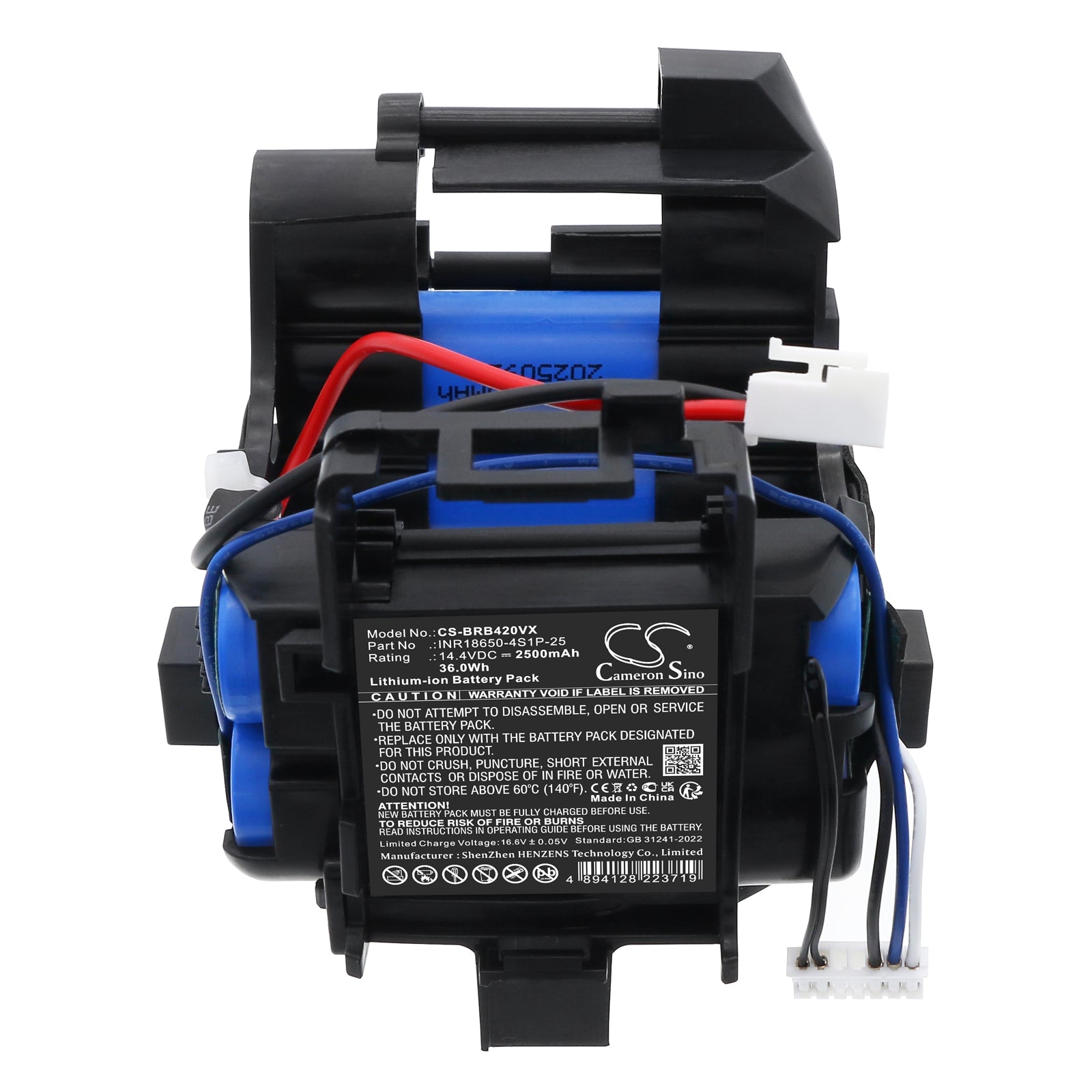 14.4V, Li-ion, 2500mAh, Battery fits Black+Decker HSVB42OJ, 36Wh Vacuum Cameron Sino Technology Limited