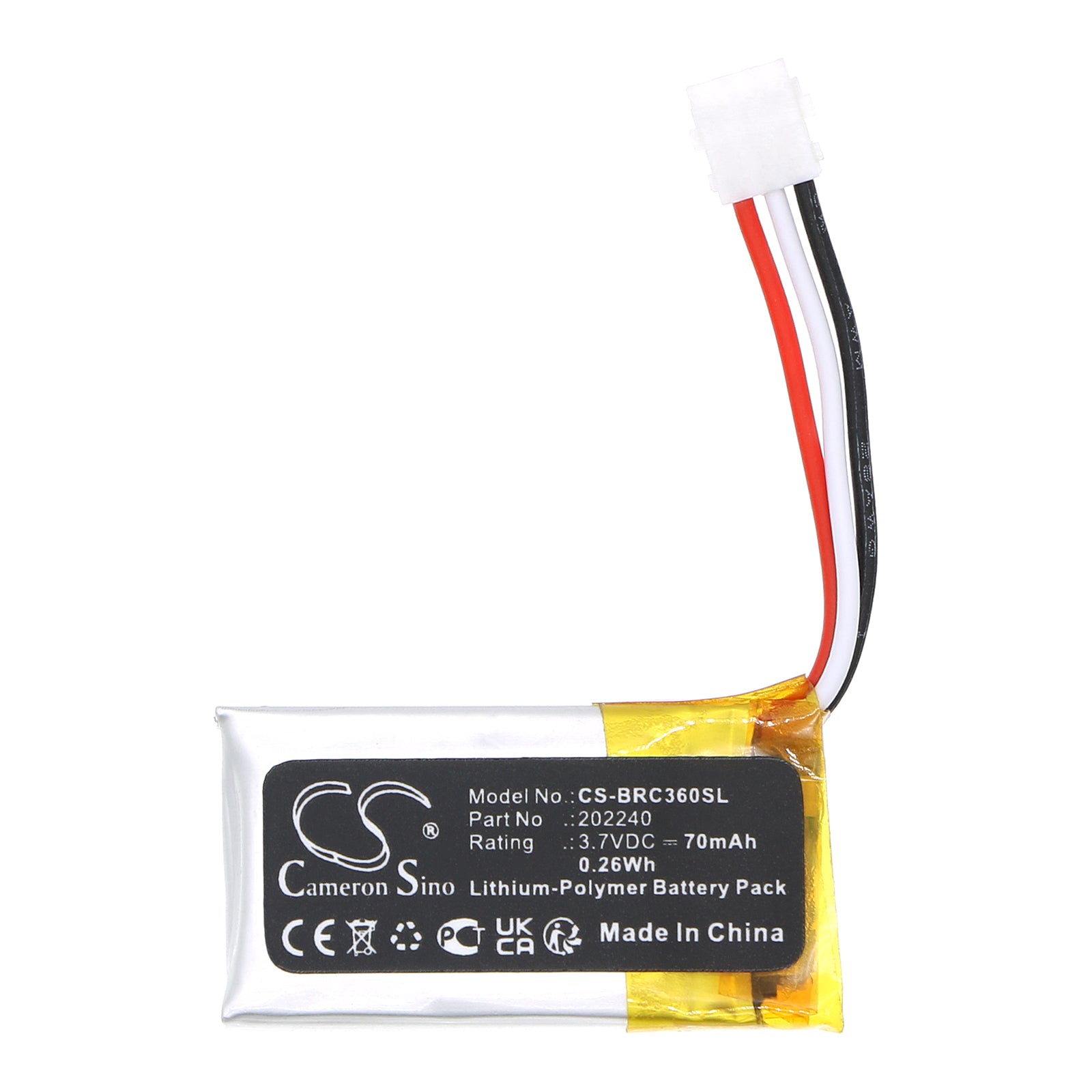 Li-Polymer, Ebike Parts Battery fits Bosch Brc3100, Brc3600, 3.7V, 70mAh Ebike Parts Cameron Sino Technology Limited