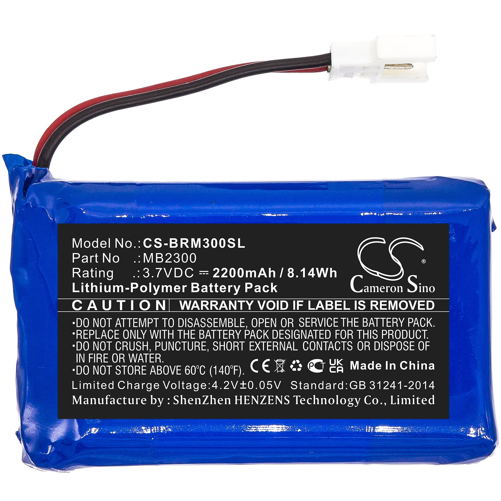 Li-Polymer, Personal Care Battery fits Breo Idream 3 Ineck, 3.7V, 2200mAh Personal Care Cameron Sino Technology Limited