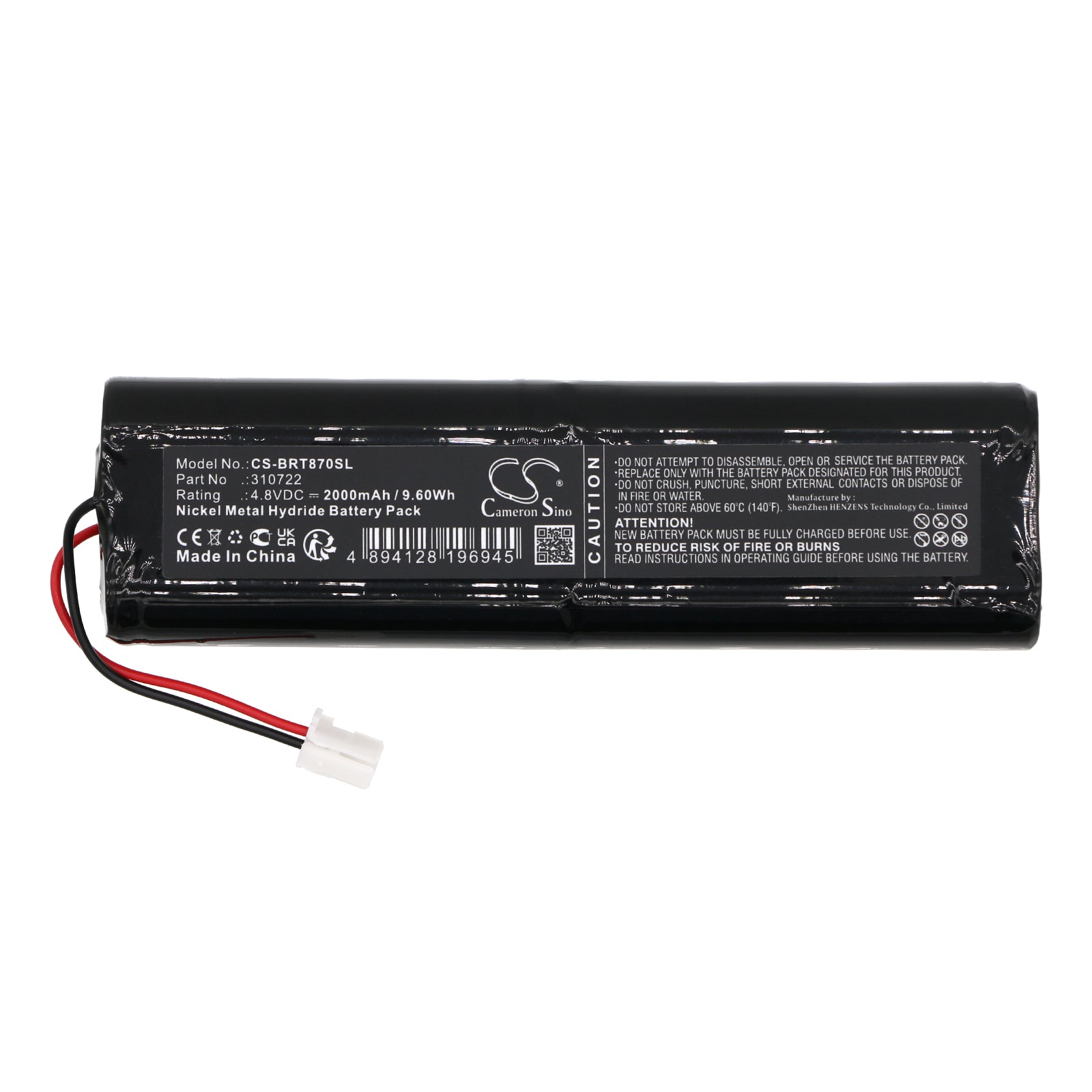 Ni-MH, Equipment, Survey, Test Battery fits Bartec Benke 6728-70 Serie C, 4.8V, 2000mAh Equipment, Survey, Test Cameron Sino Technology Limited
