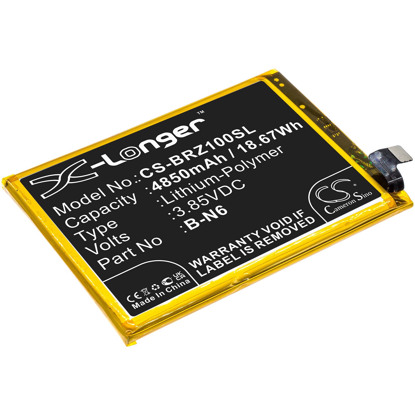 Li-Polymer, Mobile, SmartPhone Battery fits Vivo Iqoo Z1x 5g, V2012, 3.85V, 4850mAh Mobile, SmartPhone Cameron Sino Technology Limited
