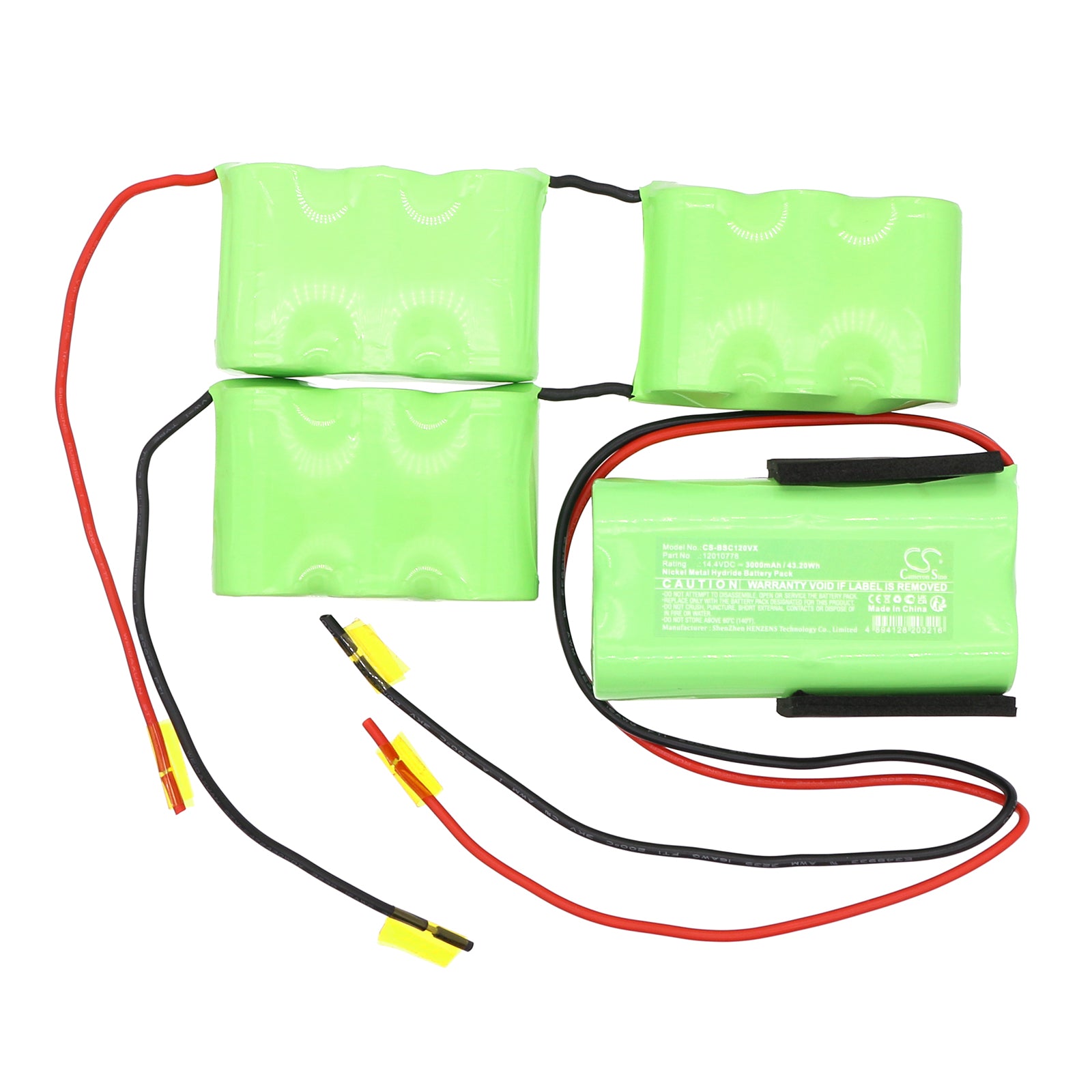 Ni-MH, Vacuum Battery fits Bosch 12010776, Zelmer Cito One Zvc015zq/00, 14.4V, 3000mAh Vacuum Cameron Sino Technology Limited