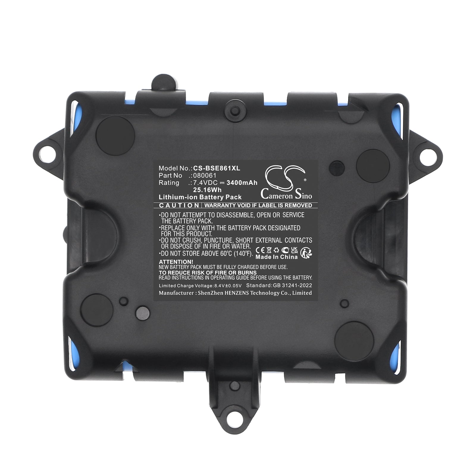 7.4V, Li-ion, 3400mAh, Battery fits Bose Soundlink Revolve+ 2, 25.16Wh Speaker Cameron Sino Technology Limited