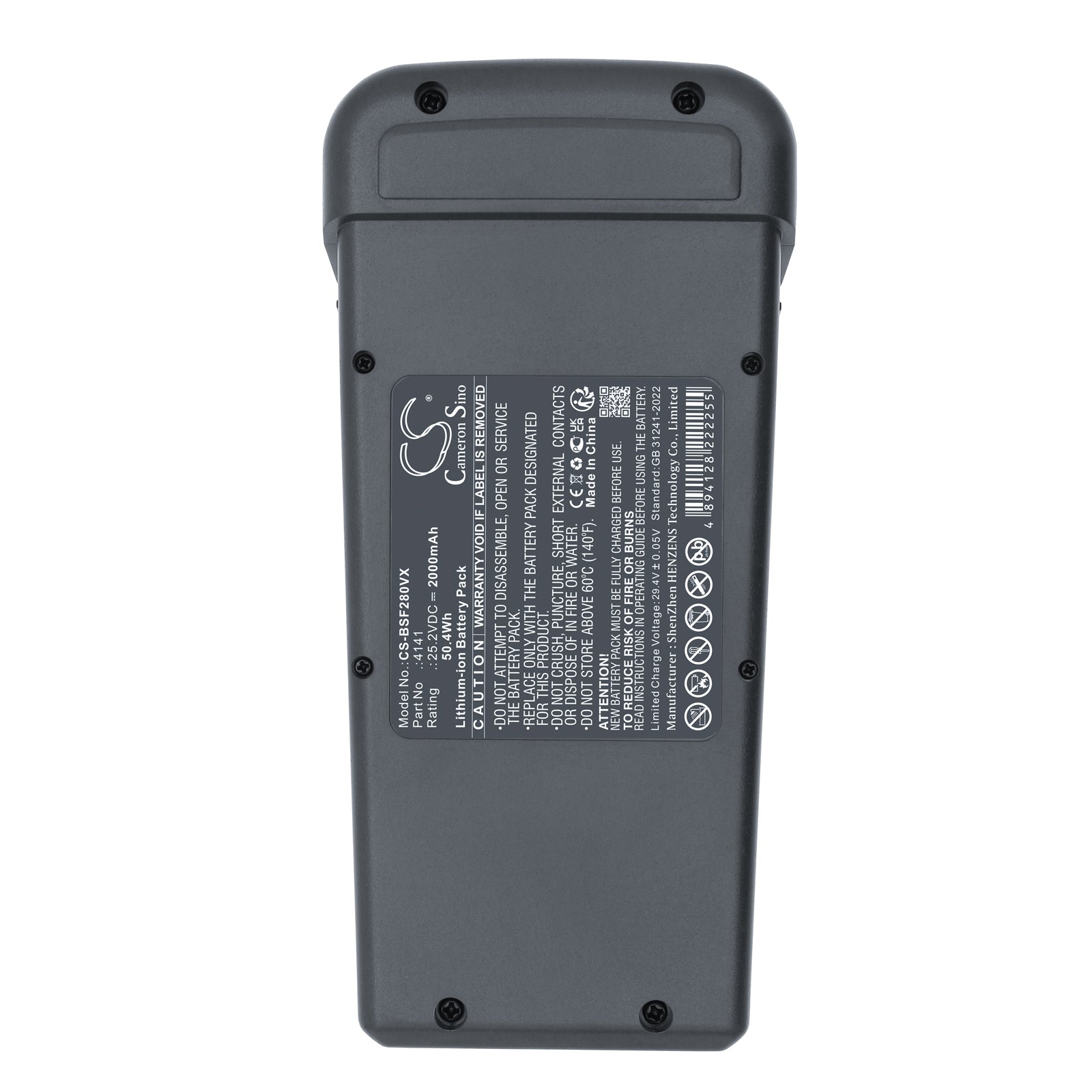 25.2V, Li-ion, 2000mAh, Battery fits Bissell PowerClean FurFinder 4239, PowerClean FurGuard 200W, 50.4Wh Vacuum Cameron Sino Technology Limited