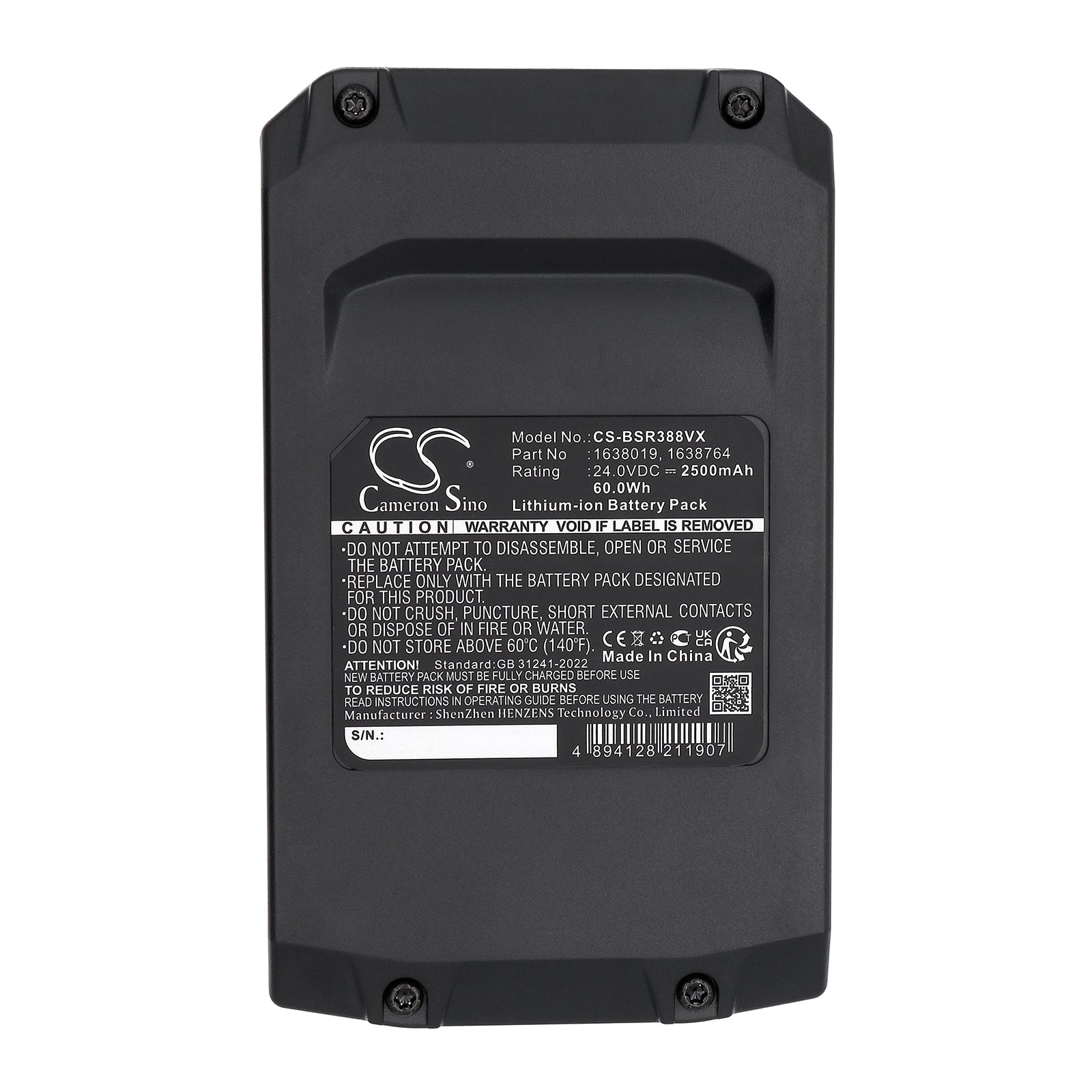 24V, Li-ion, 2500mAh, Battery fits Bissell 3789, 3797W, 60Wh Vacuum Cameron Sino Technology Limited