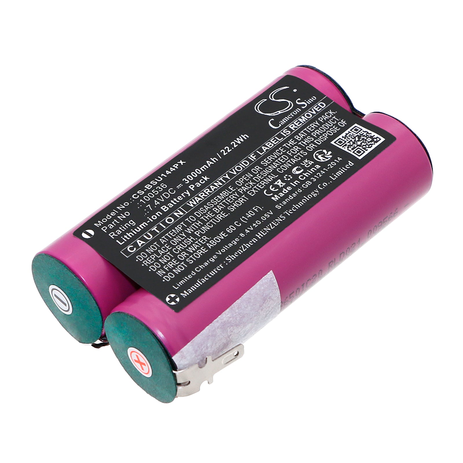 7.4V, Li-ion, 3000mAh, Battery fits Bosch UNEO, 22.2Wh Power Tools Cameron Sino Technology Limited