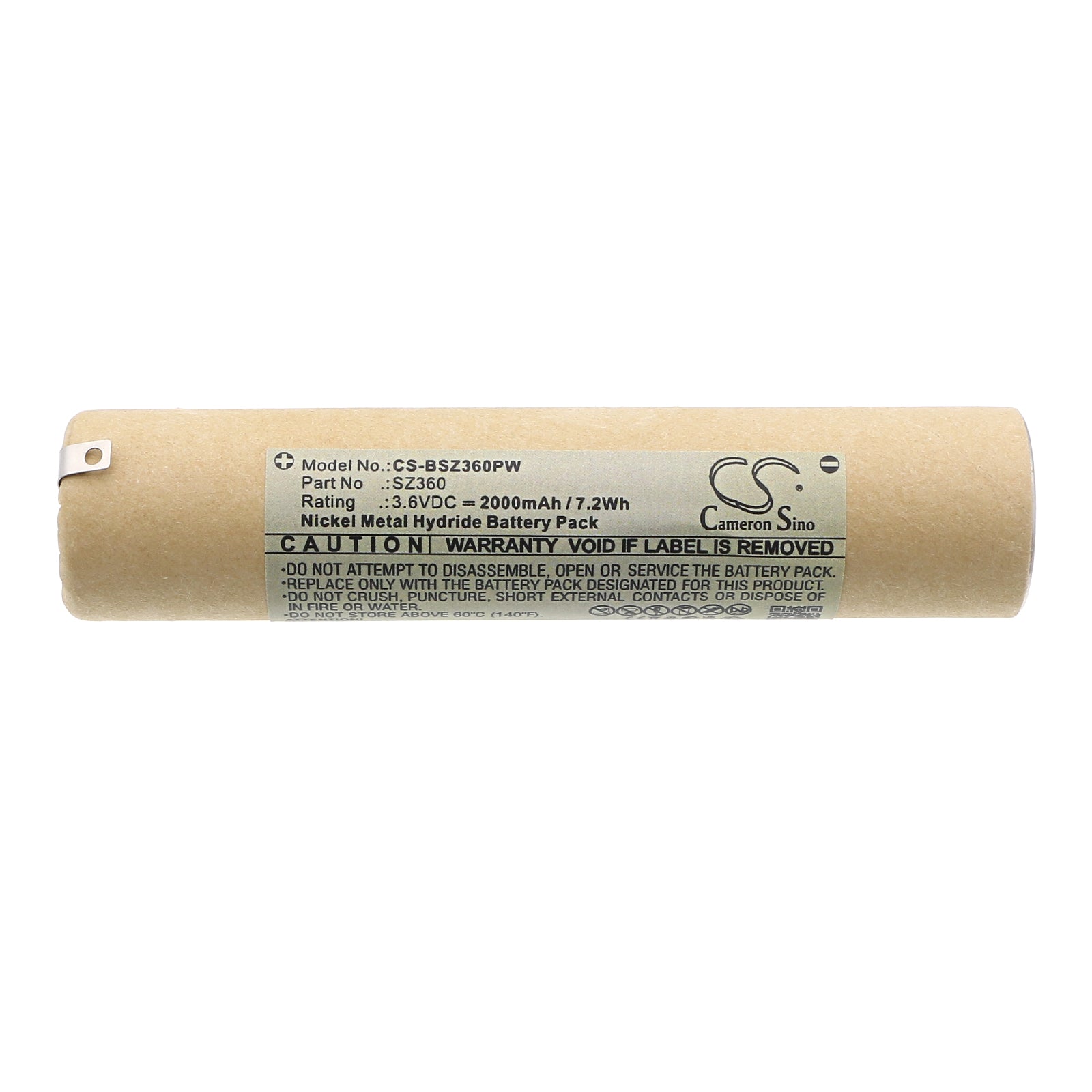 3.6V, Ni-MH, 2000mAh, Battery fits Black & Decker SZ360, SZ360 Type 1, 7.2Wh Power Tools Cameron Sino Technology Limited