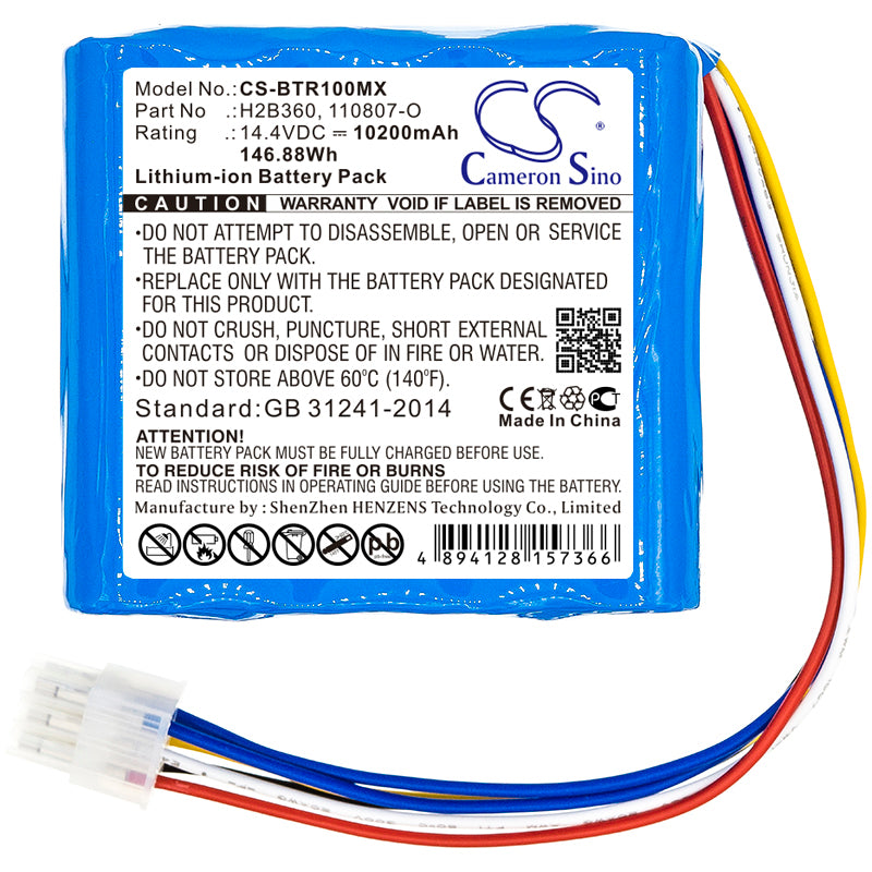 Li-ion Battery fits Bellavista, 1000, Respirator 14.4V, 10200mAh Medical Cameron Sino Technology Limited