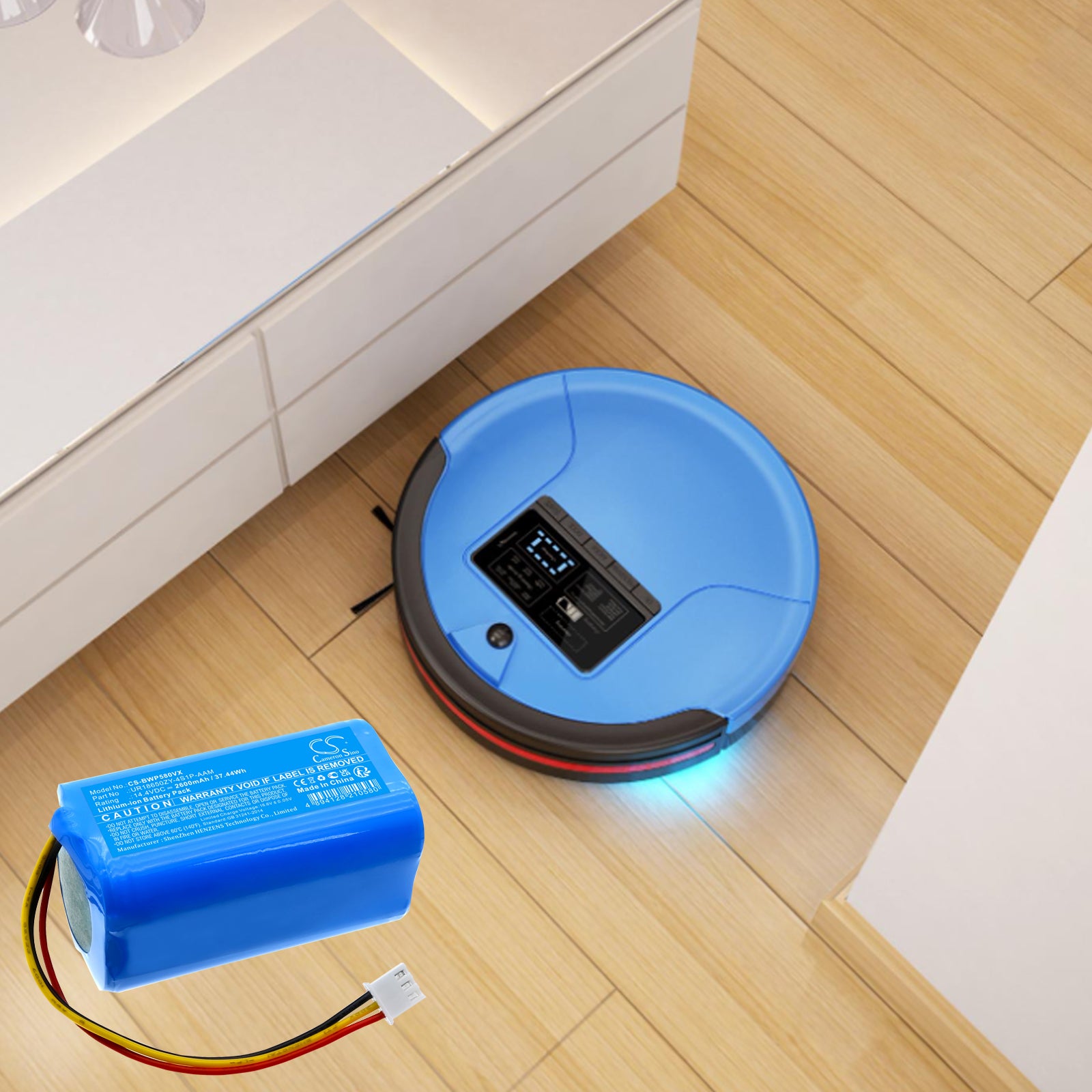 Li-ion, Vacuum Battery fits Bobsweep Bob Pethair Plus, Wvp58021, 14.4V, 2600mAh Vacuum Cameron Sino Technology Limited