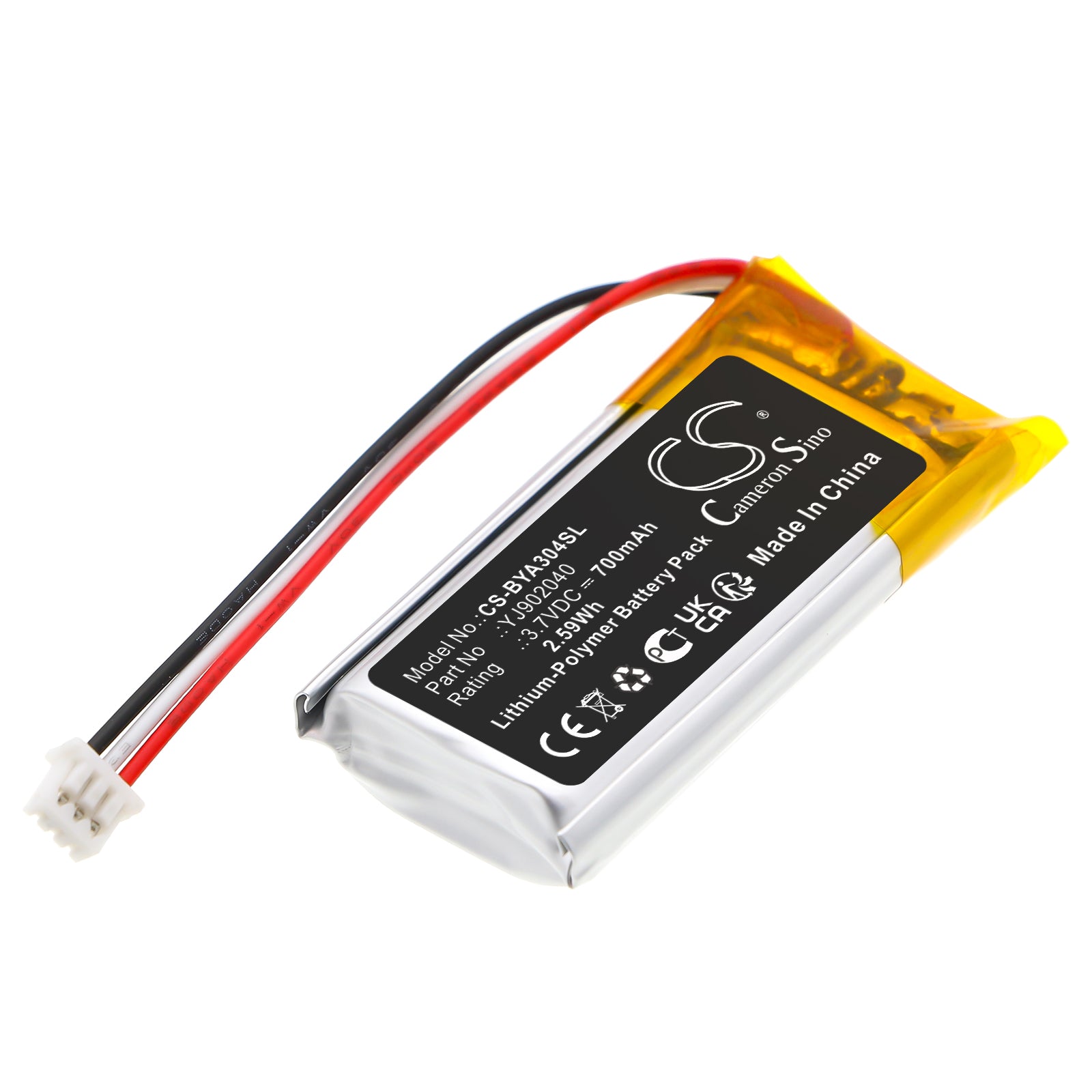 3.7V, Li-Polymer, 700mAh, Battery fits Babymoov A014304, Babyphone Handy Care, 2.59Wh BabyPhone Cameron Sino Technology Limited