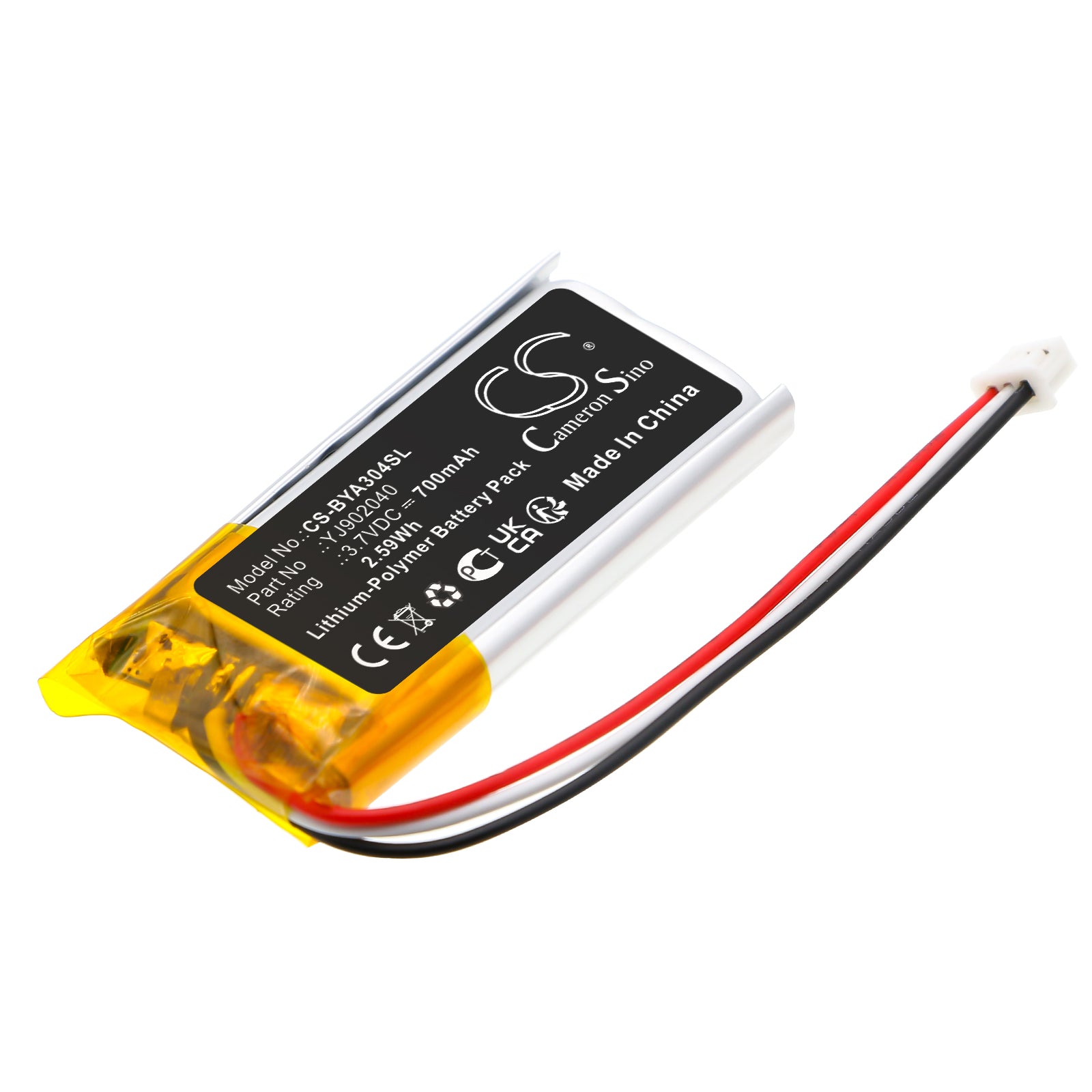3.7V, Li-Polymer, 700mAh, Battery fits Babymoov A014304, Babyphone Handy Care, 2.59Wh BabyPhone Cameron Sino Technology Limited