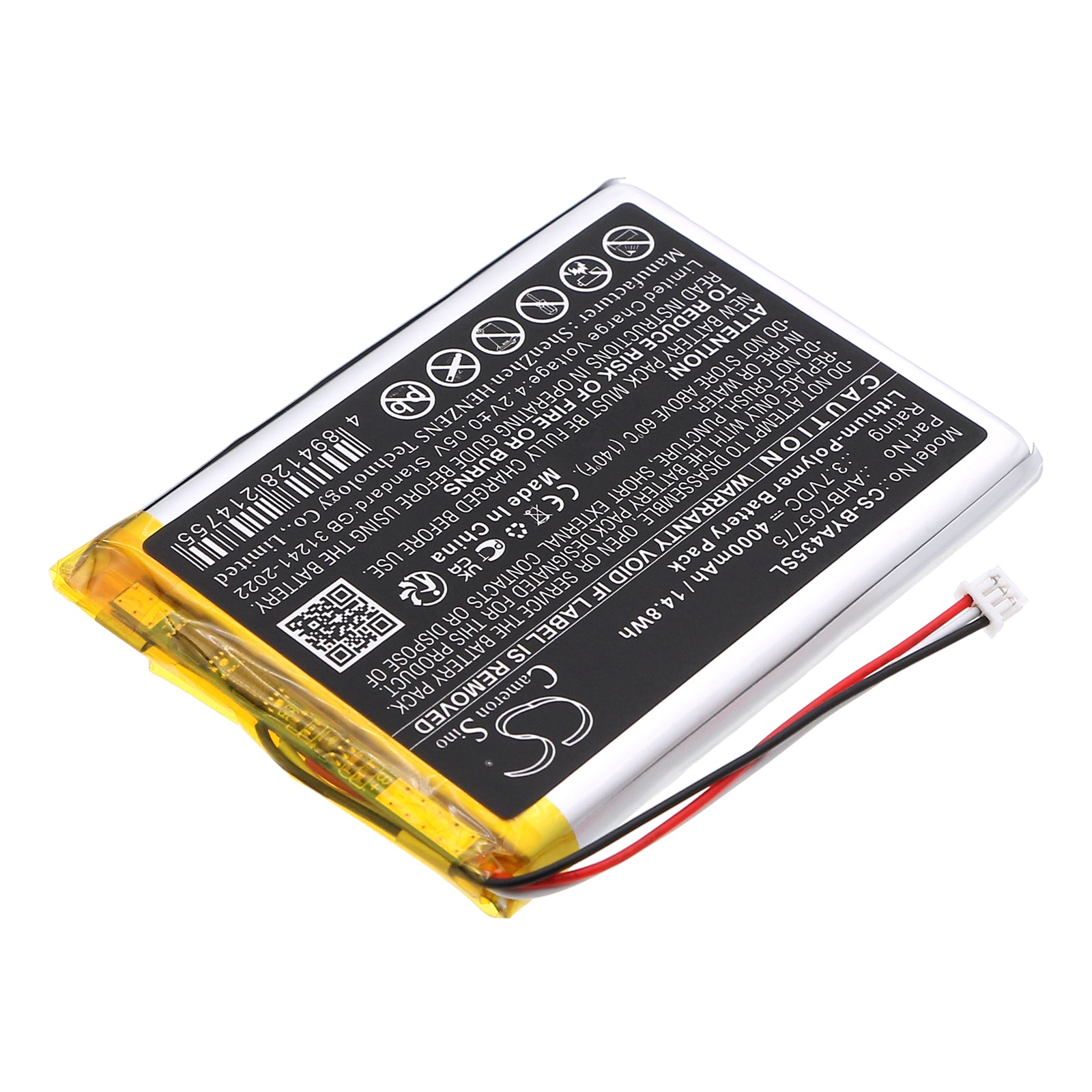 3.7V, Li-Polymer, 4000mAh, Battery fits Babymoov A014426, A014433, 14.8Wh BabyPhone Cameron Sino Technology Limited
