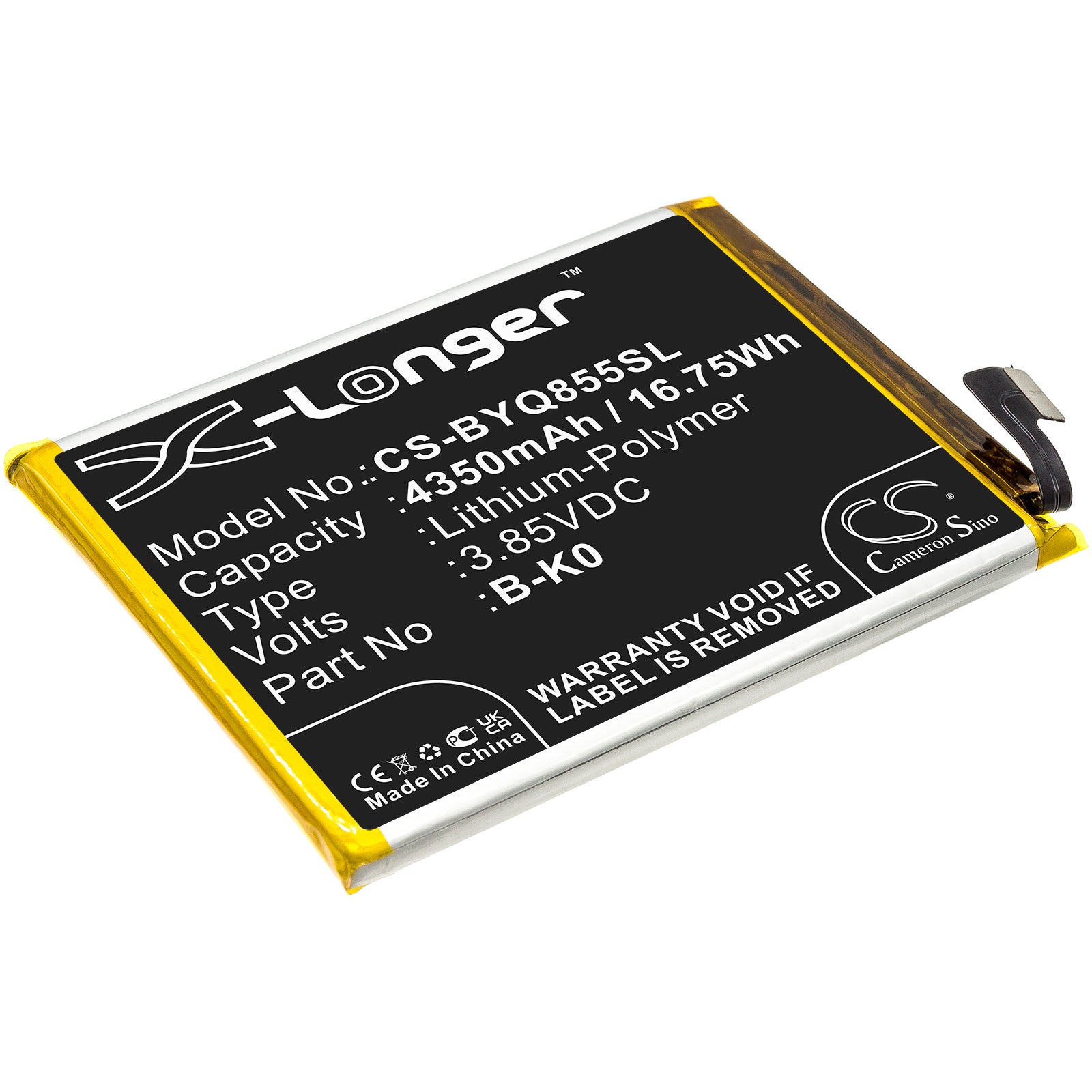 Li-Polymer, Mobile, SmartPhone Battery fits Vivo Iqoo Neo 855, V1936, 3.85V, 4350mAh Mobile, SmartPhone Cameron Sino Technology Limited