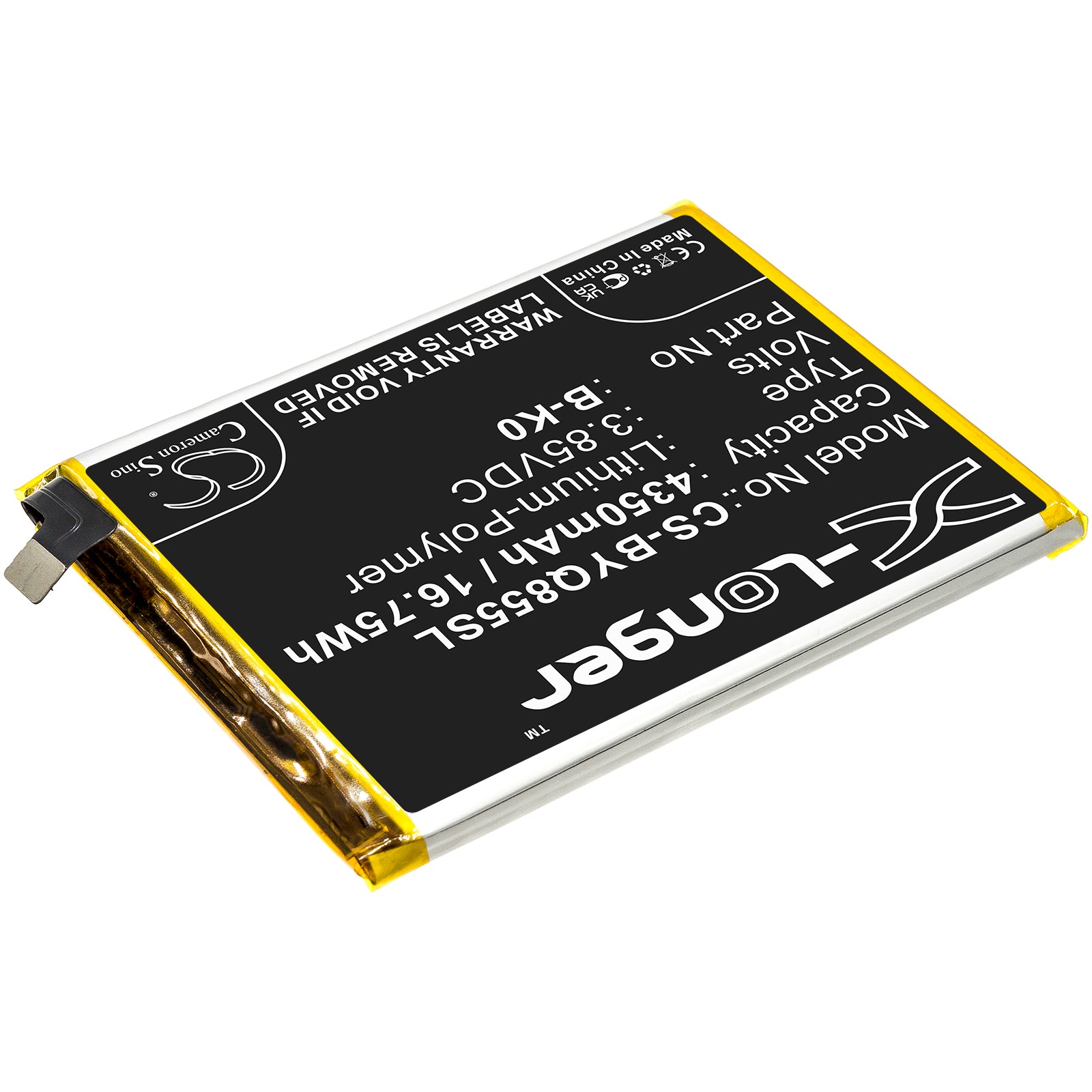 Li-Polymer, Mobile, SmartPhone Battery fits Vivo Iqoo Neo 855, V1936, 3.85V, 4350mAh Mobile, SmartPhone Cameron Sino Technology Limited