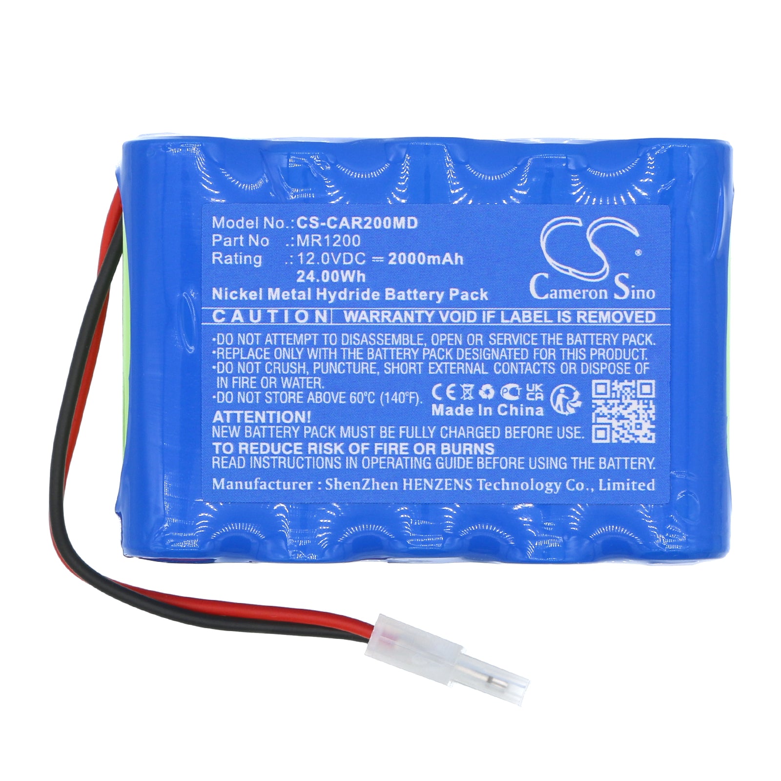 Ni-MH, Medical Battery fits Cardioline Ecg200l, Ecg200s, 12.0V, 2000mAh Medical Cameron Sino Technology Limited