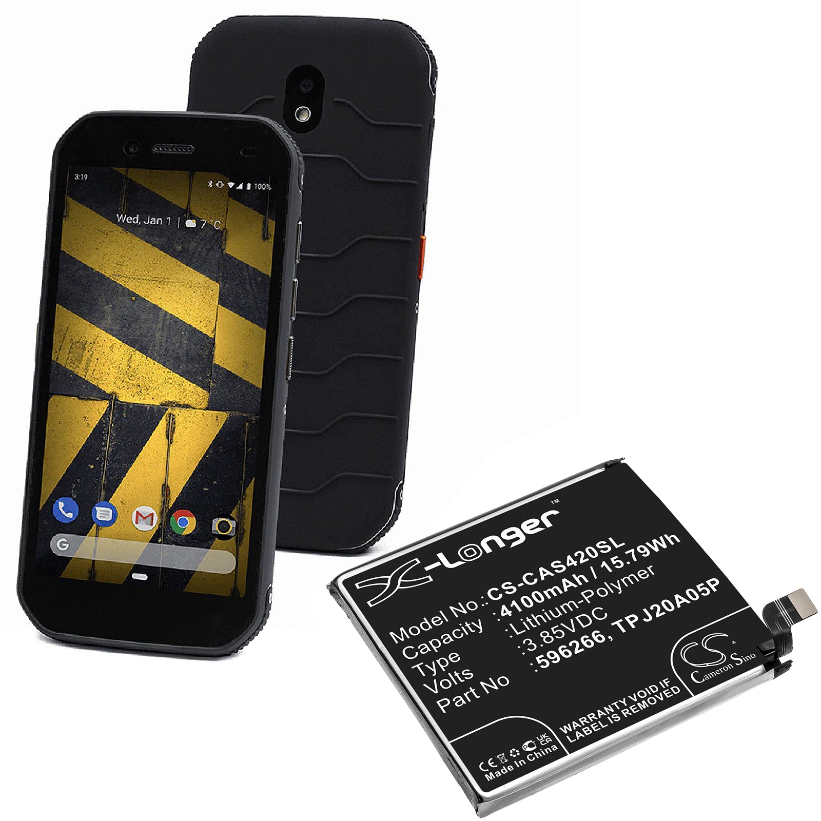 Li-Polymer, Mobile, SmartPhone Battery fits Cat S32, S42, 3.85V, 4100mAh Mobile, SmartPhone Cameron Sino Technology Limited