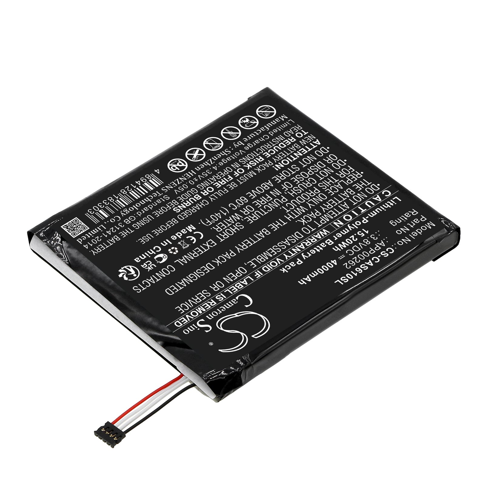 Li-Polymer, Mobile, SmartPhone Battery fits Cat S61, Caterpillar S61, 3.8V, 4000mAh Mobile, SmartPhone Cameron Sino Technology Limited