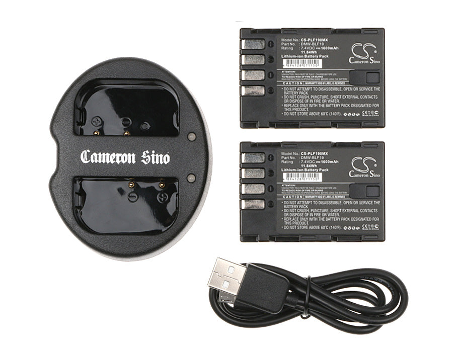 Panasonic Lumix DMC-GH3 Battery Set with USB Cable - Includes 2 CS-PLF190MX & 1 DF-PLF190UH Cosmetic Mirror Cameron Sino Technology Limited