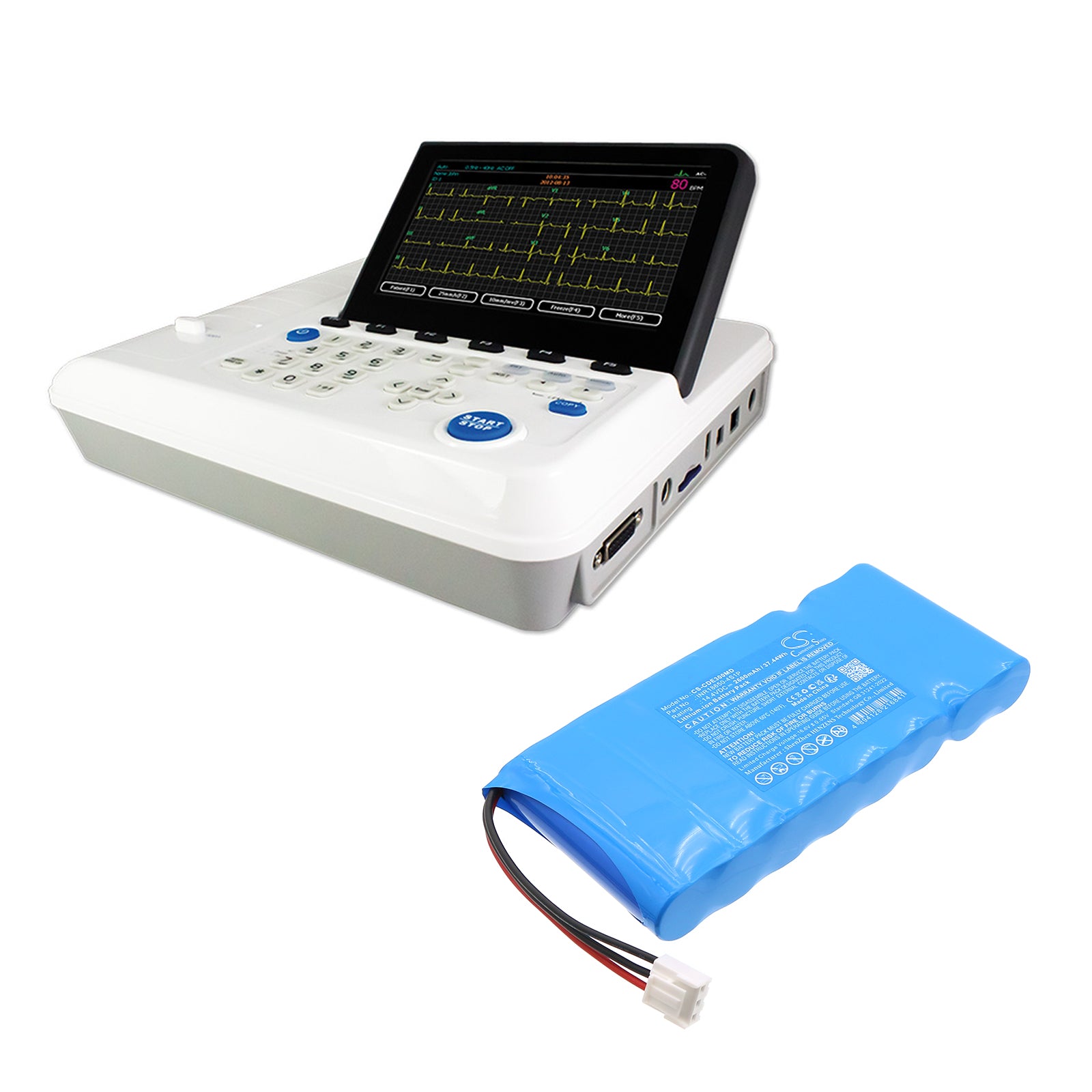 14.4V, Li-ion, 2600mAh, Battery fits Cardio E3, 37.44Wh Medical Cameron Sino Technology Limited