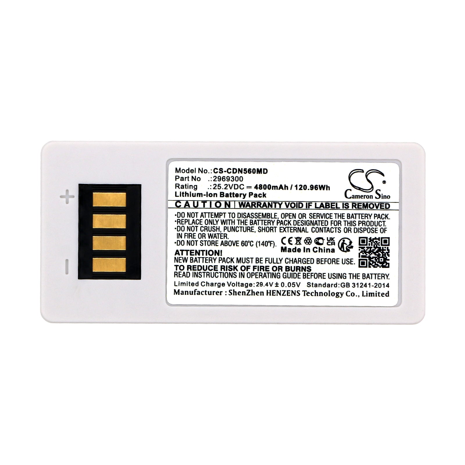 Li-ion, Medical Battery fits Medtronic Airox Legendair Ventilator, Pb560, 25.2V, 4800mAh Medical Cameron Sino Technology Limited