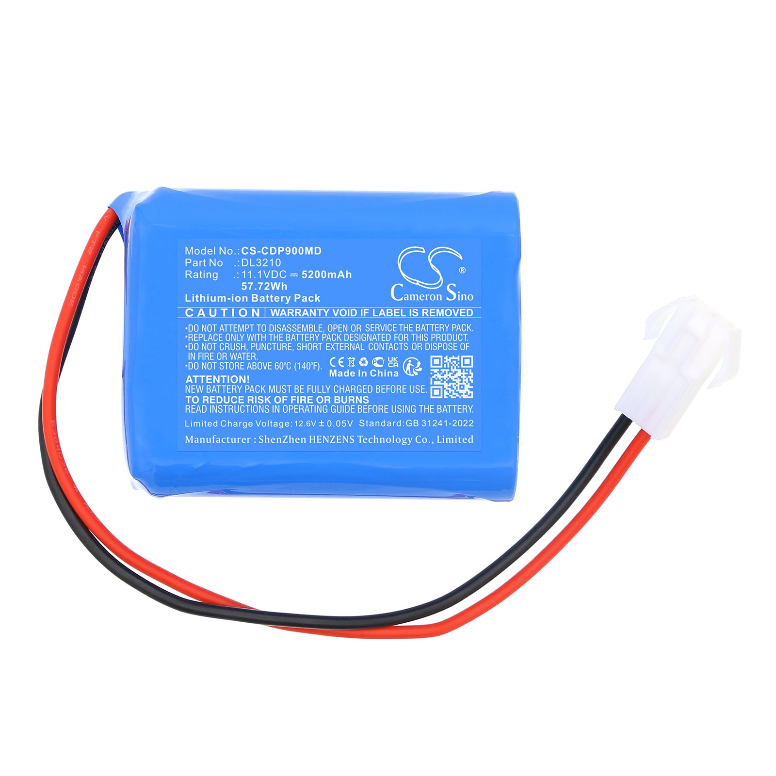 11.1V, Li-ion, 5200mAh, Battery fits Creative PC-900 Pro, UP-7000, 57.72Wh Medical Cameron Sino Technology Limited