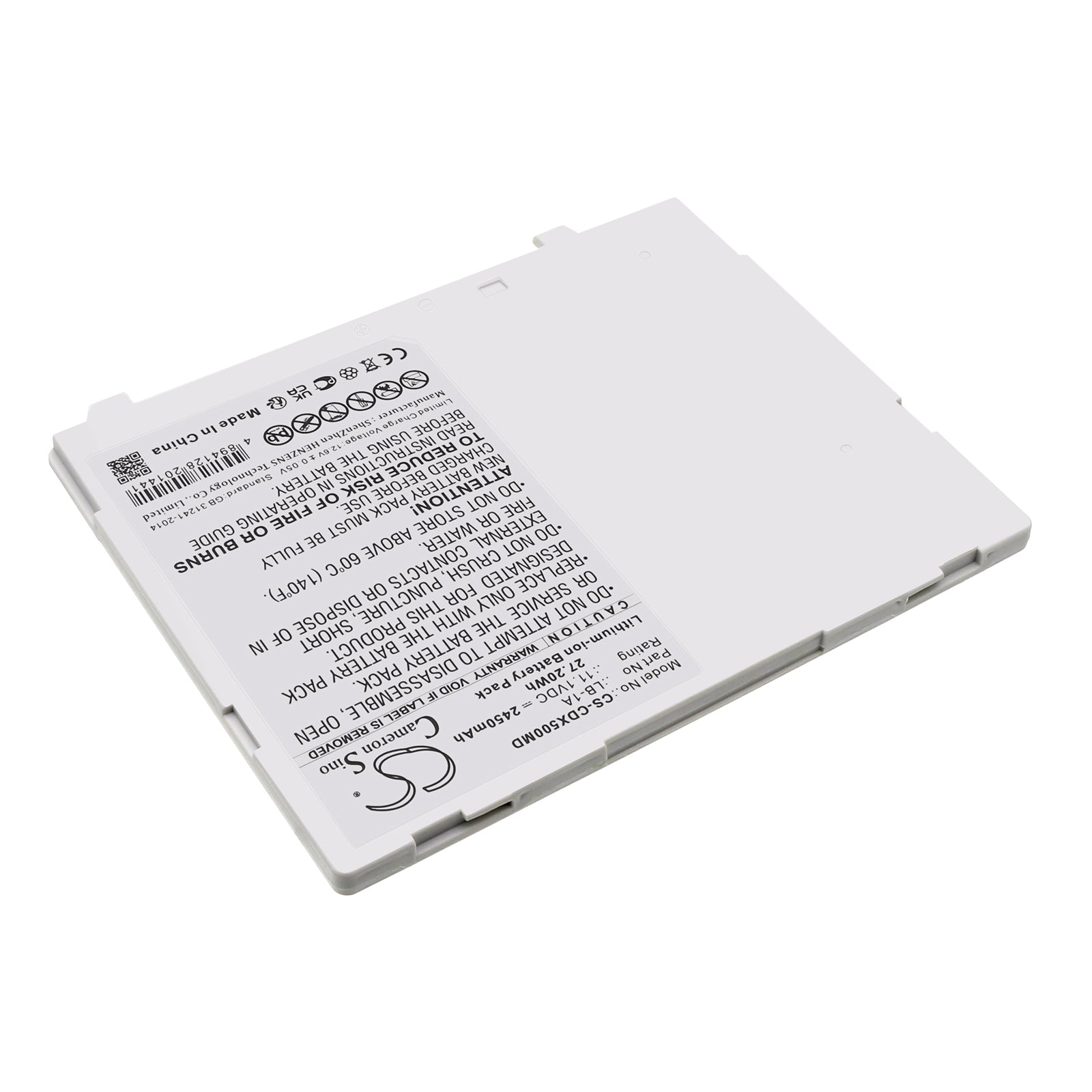 Li-ion, Medical Battery fits Canon Cxdi-401c Wireless, Cxdi-401cw, 11.1V, 2450mAh Medical Cameron Sino Technology Limited