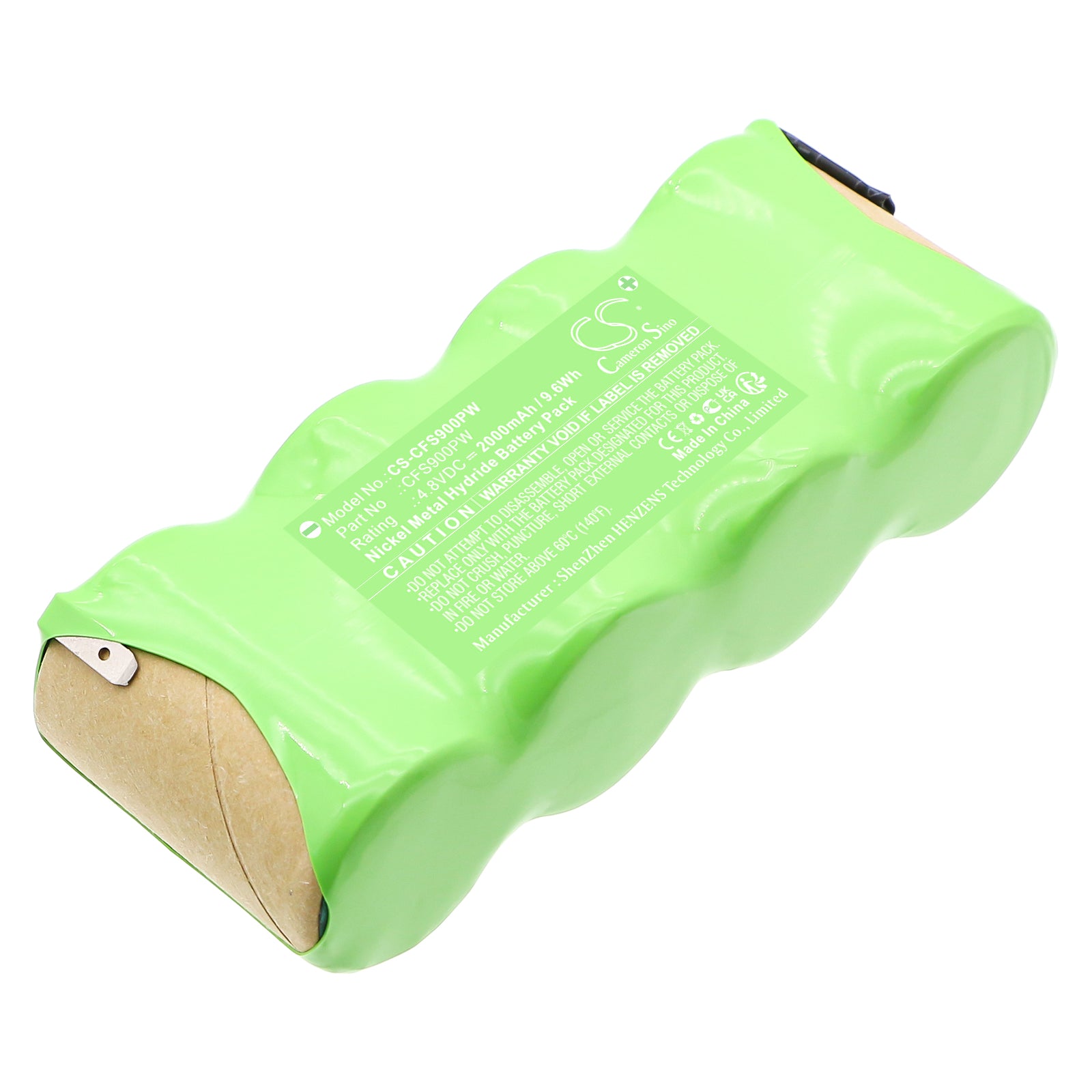 4.8V, Ni-MH, 2000mAh, Battery fits Craftsman 900.11458 cordless screw driver, 9.6Wh Power Tools Cameron Sino Technology Limited
