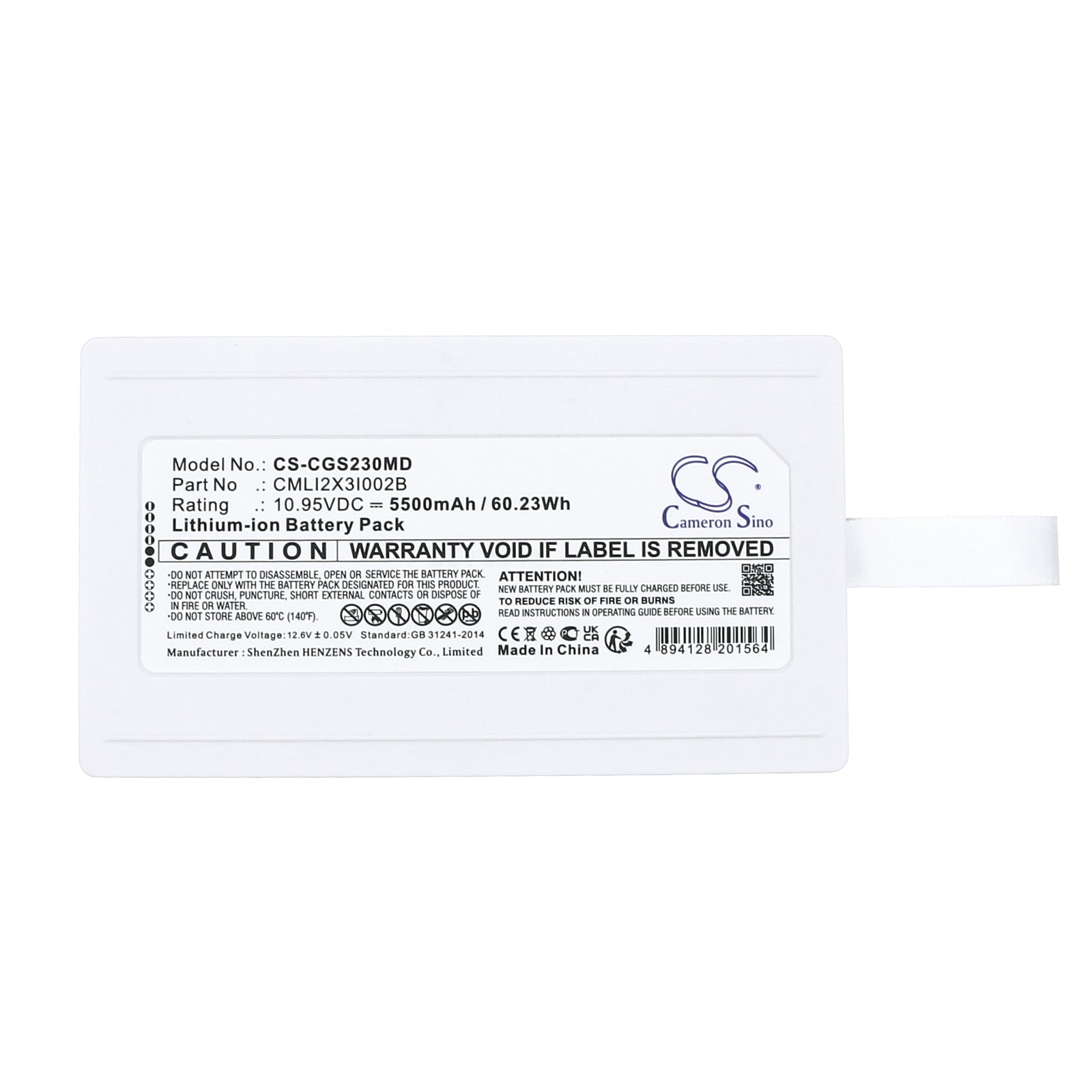 Li-ion, Medical Battery fits Comen Patient Monitor, 10.95V, 5500mAh Medical Cameron Sino Technology Limited