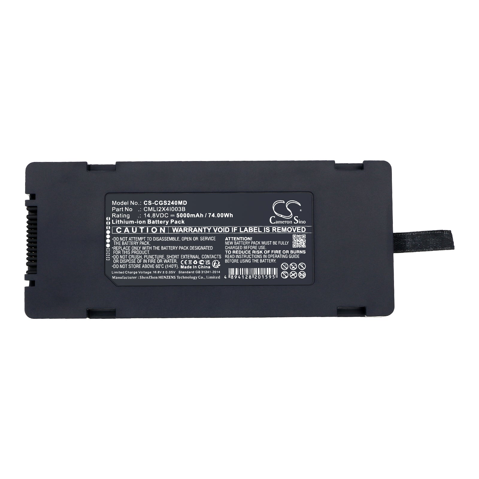 Li-ion, Medical Battery fits Comen S8 Monitor, 14.8V, 5000mAh Medical Cameron Sino Technology Limited