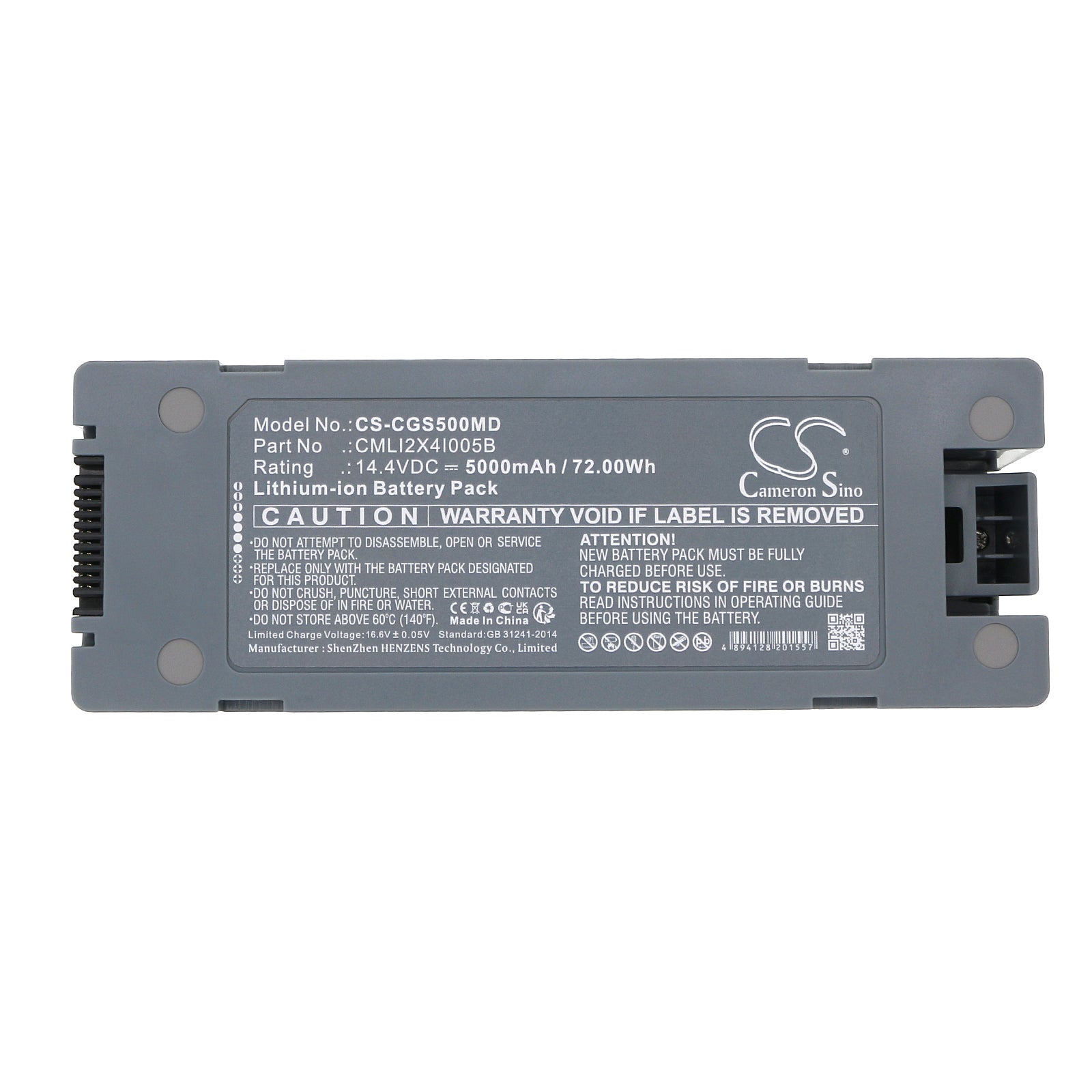 Li-ion, Medical Battery fits Comen S8, S8 Deﬁbrillator Monitor, 14.4V, 5000mAh Medical Cameron Sino Technology Limited