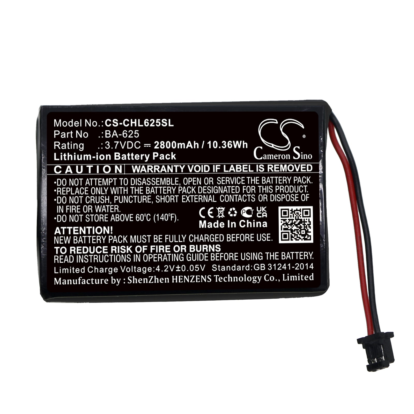 Li-ion, Bicycle Flashlights Battery fits Cateye Hl-el625rc, 3.7V, 2800mAh Bicycles Flashlights Cameron Sino Technology Limited