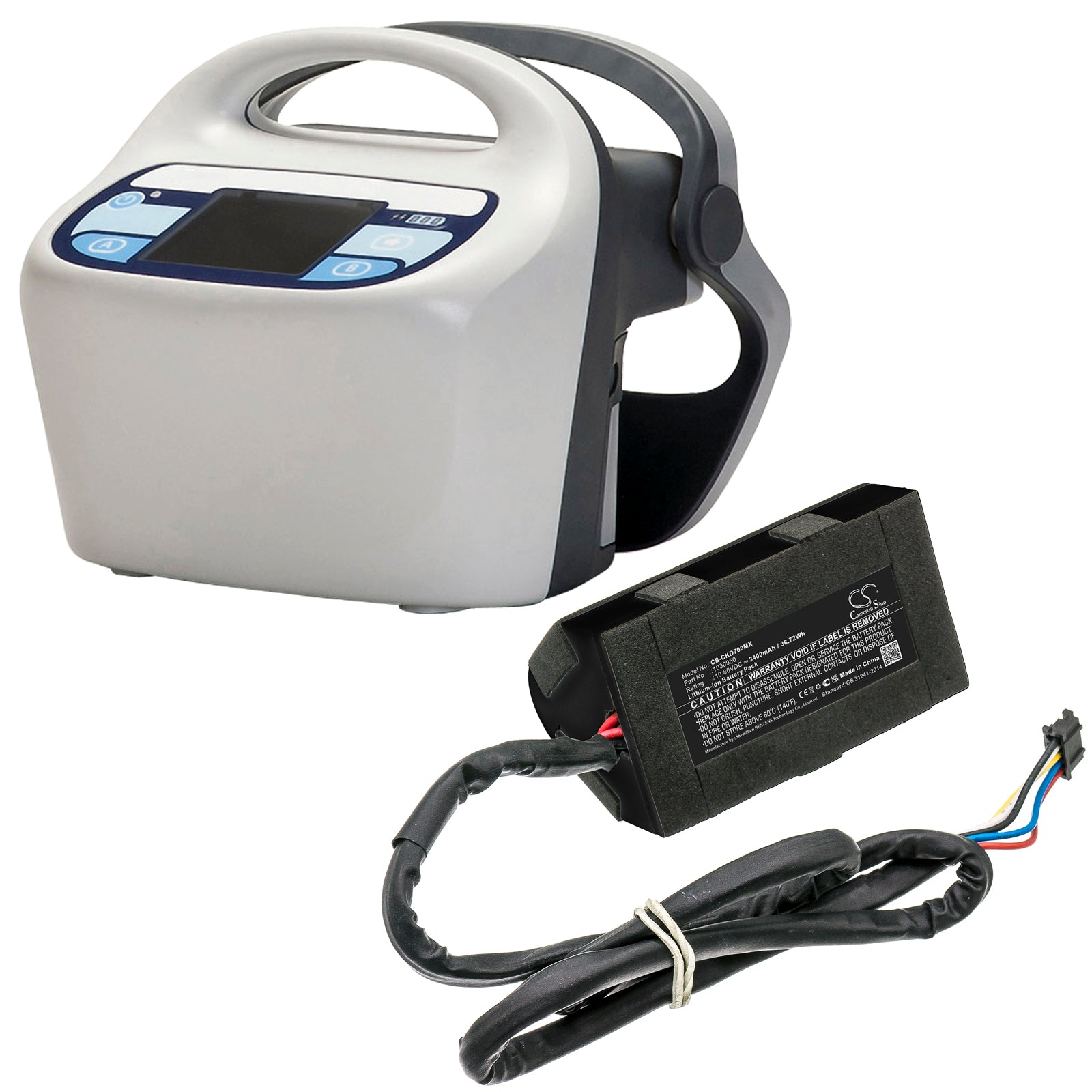 Li-ion, Medical Battery fits Covidien Kendall Scd 700, Medtronic Scd700, 10.8V, 3400mAh Medical Cameron Sino Technology Limited