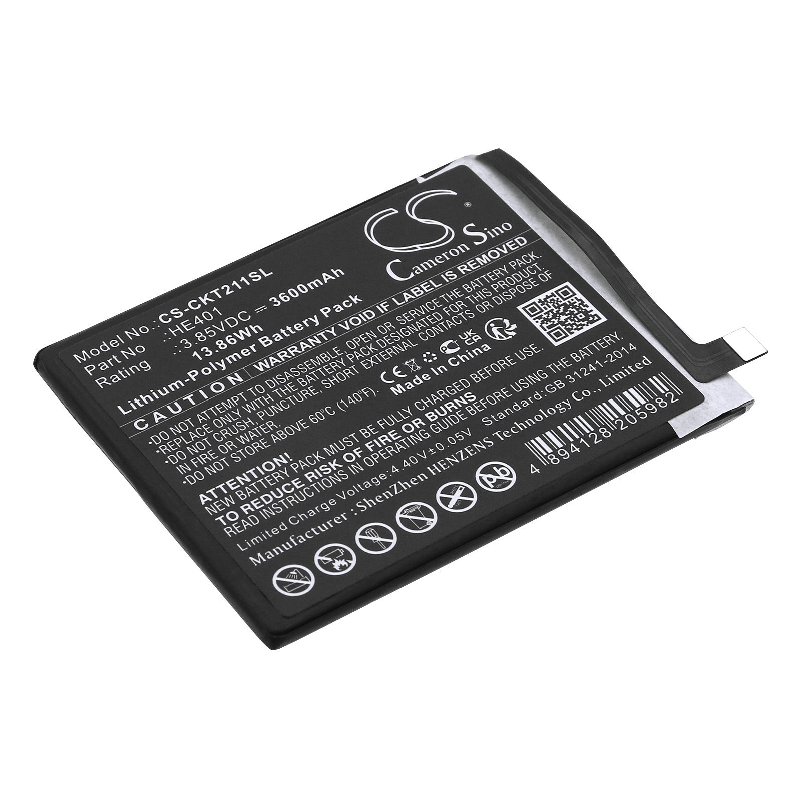 Li-Polymer, Mobile, SmartPhone Battery fits Cricket Ec211002, Ec211003, 3.85V, 3600mAh Mobile, SmartPhone Cameron Sino Technology Limited