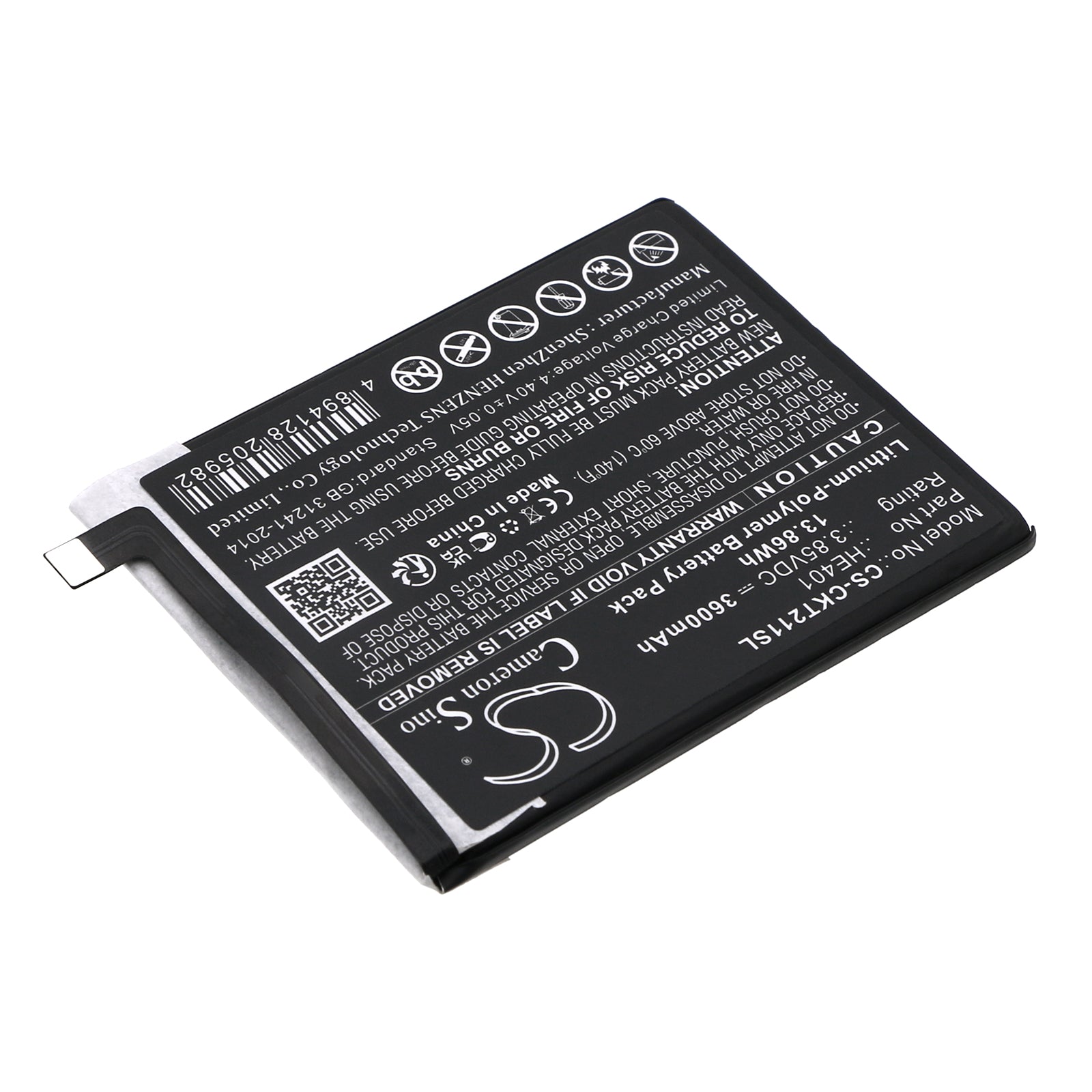 Li-Polymer, Mobile, SmartPhone Battery fits Cricket Ec211002, Ec211003, 3.85V, 3600mAh Mobile, SmartPhone Cameron Sino Technology Limited