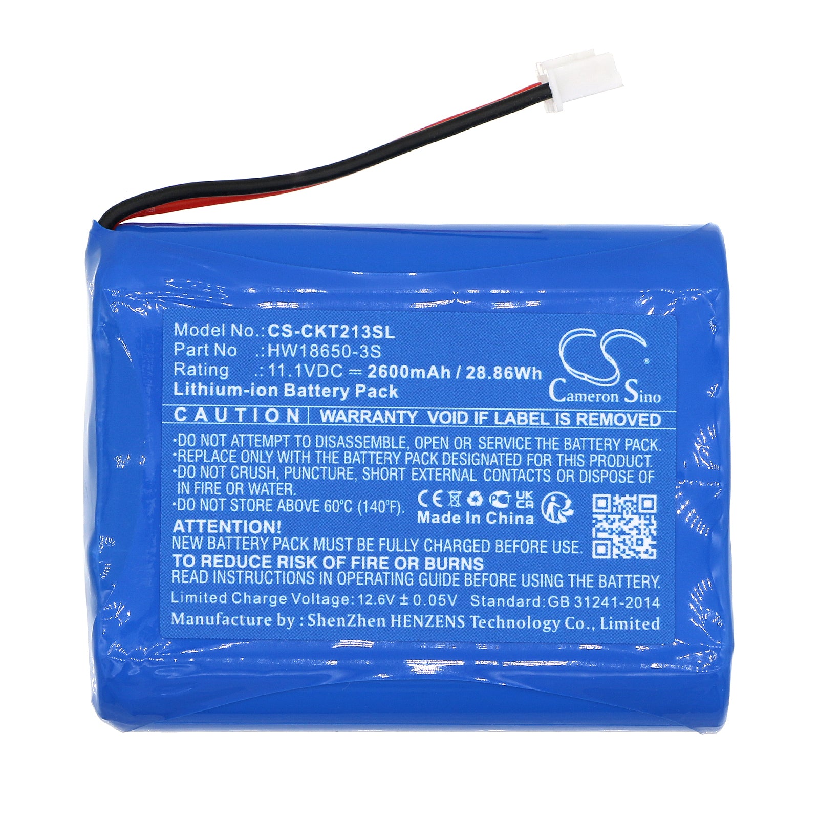 Li-ion, Equipment, Survey, Test Battery fits Clarke-tech Ct 2013, 11.1V, 2600mAh Equipment, Survey, Test Cameron Sino Technology Limited