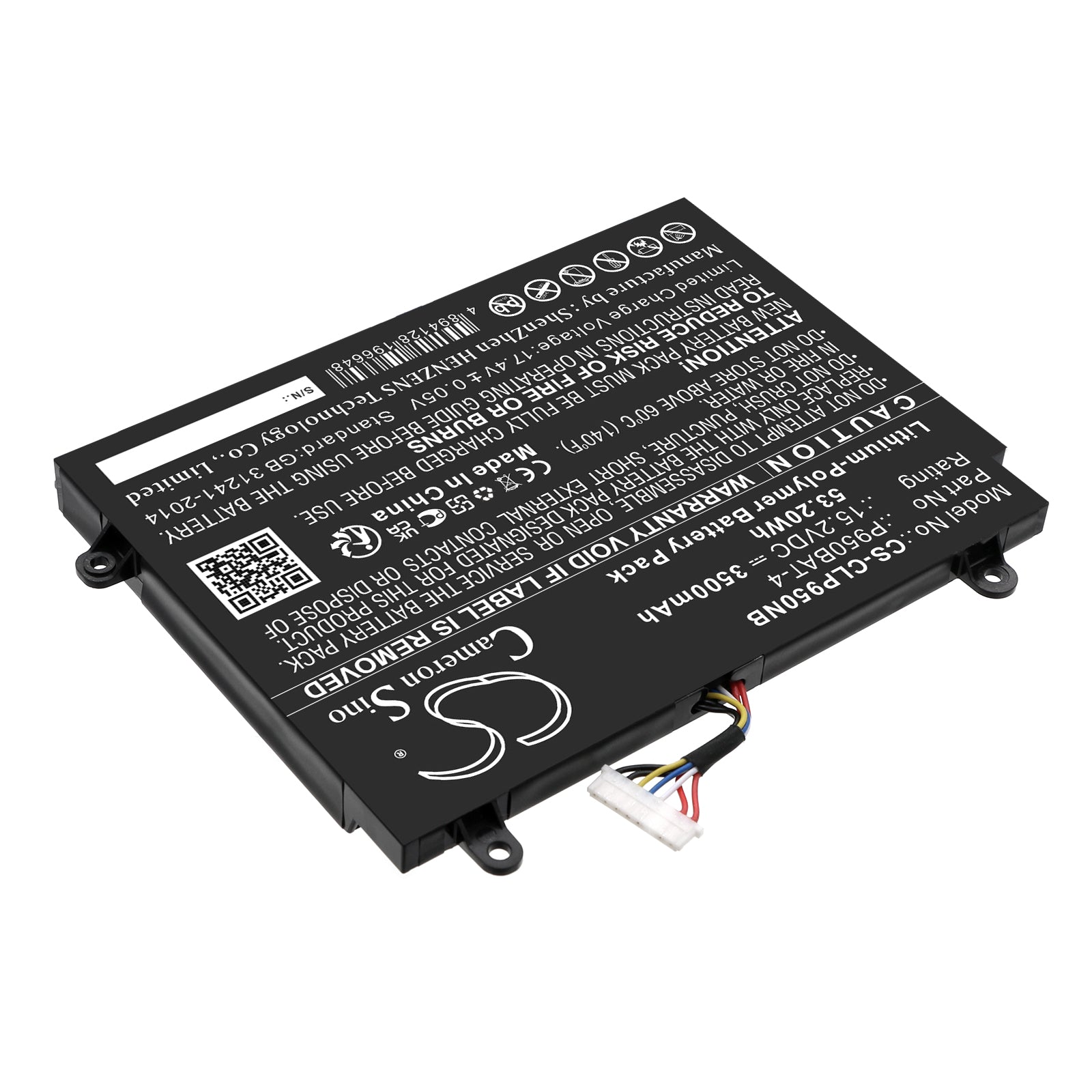 Li-Polymer, Notebook, Laptop Battery fits Hasee Kingbook T96e, Kingbook T97, 15.2V, 3500mAh Notebook, Laptop Cameron Sino Technology Limited