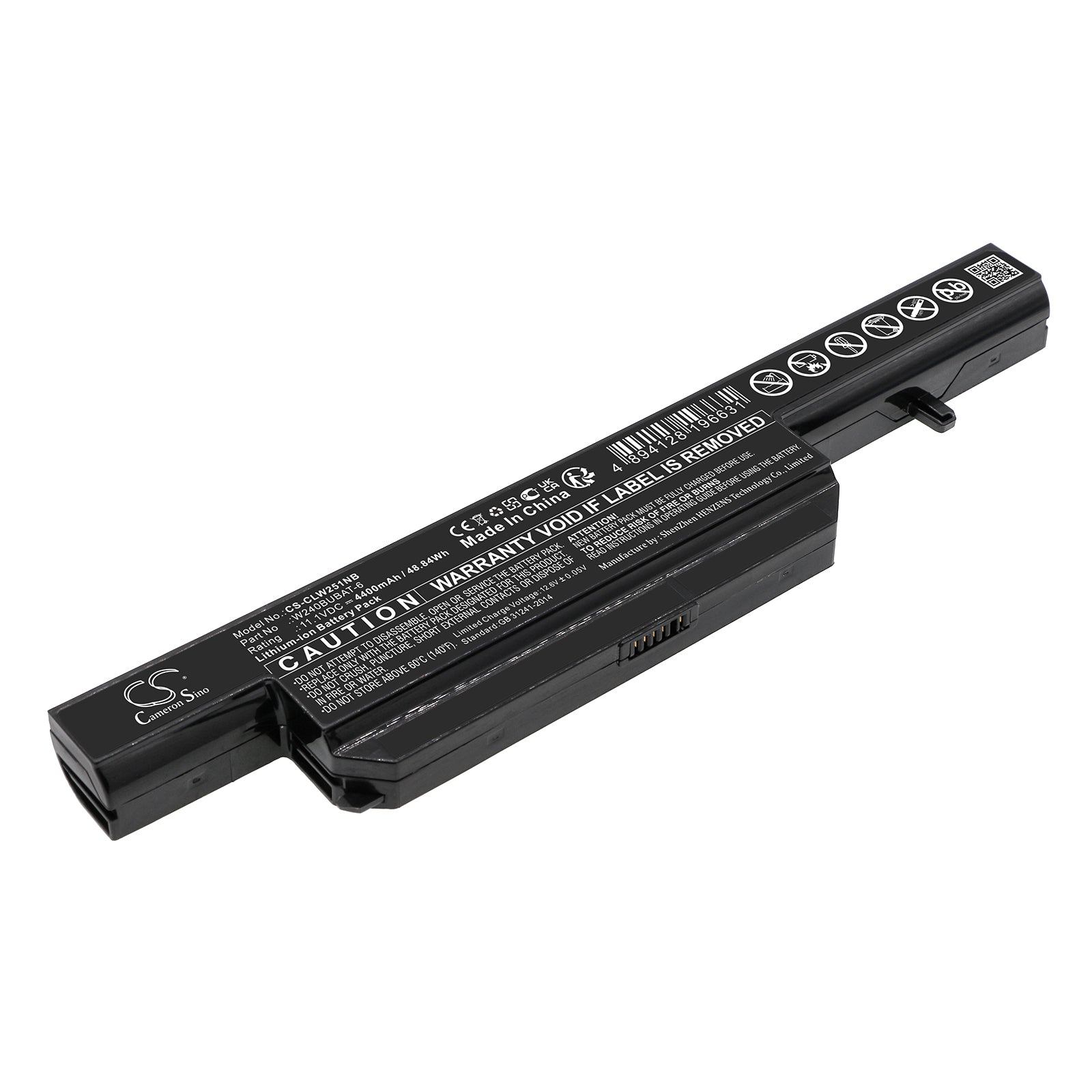 Li-ion, Notebook, Laptop Battery fits Clevo Nb320, W251el, 11.1V, 4400mAh Notebook, Laptop Cameron Sino Technology Limited