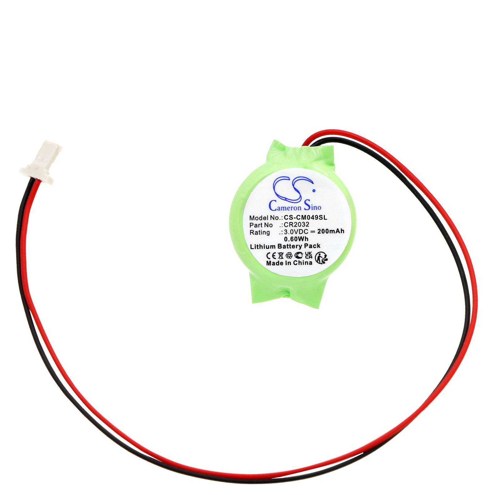 Lithium, Battery Pack Battery fits Custom Battery Pack, 3.0V, 200mAh Battery Pack Cameron Sino Technology Limited