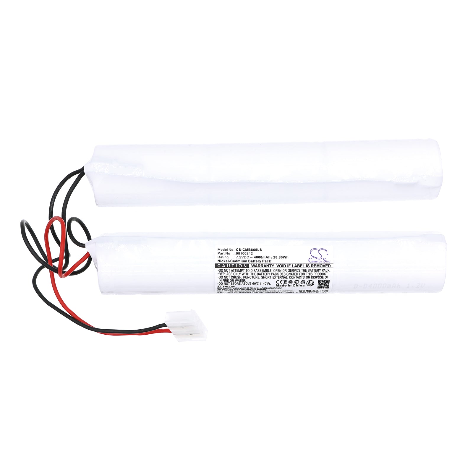 Ni-CD, Emergency Lighting Battery fits Candelux M-ba 8-65.3, 7.2V, 4000mAh Emergency Lighting Cameron Sino Technology Limited