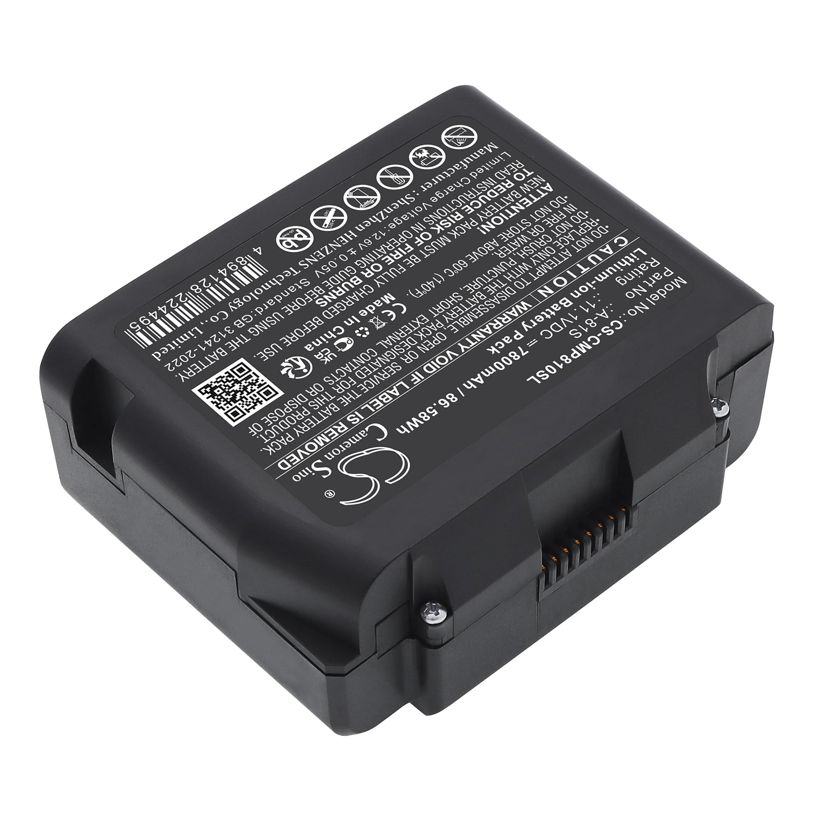 11.1V, Li-ion, 7800mAh, Battery fits Comptyco A-81S Fusion Splicer, FS-60C Fusion Splicer, 86.58Wh Equipment, Survey, Test Cameron Sino Technology Limited