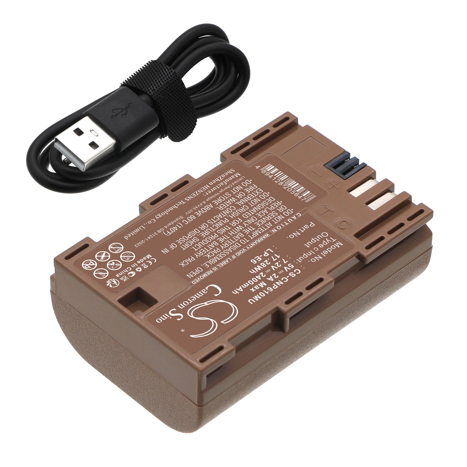 7.2V, Li-ion, 2400mAh, Battery fits Canon EOS 5D Mark II, EOS 5D Mark III, 17.28Wh Camera Cameron Sino Technology Limited