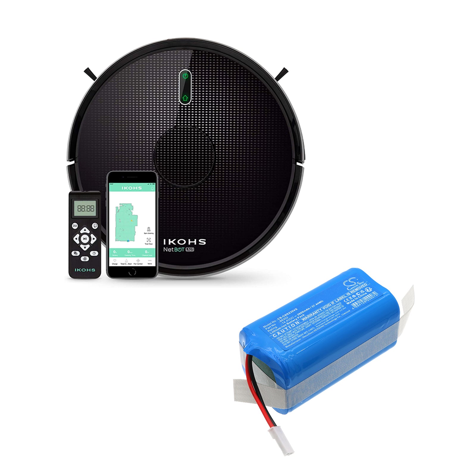 Li-ion, Vacuum Battery fits Ikohs Create Netbot Ls23, 14.4V, 2600mAh Vacuum Cameron Sino Technology Limited